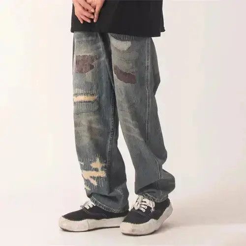 Jean VIBE Patchwork Baggy Jeans Size US 34 / EU 50 - 2 Thumbnail