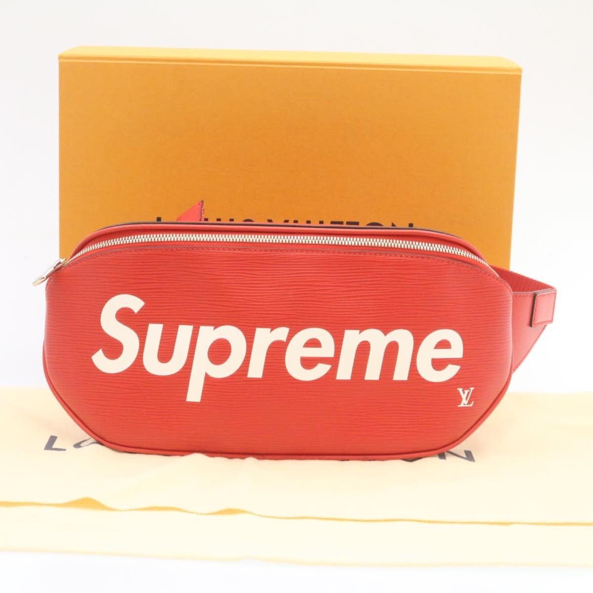 Louis Vuitton LOUIS VUITTON X Supreme Epi Bum Bag Body Bag Red M53418 Size ONE SIZE - 12 Thumbnail