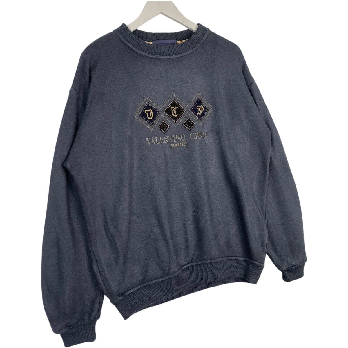 Valentino × Vintage Vintage Valentino Chris Small Embroidered Gray Size L / US 10 / IT 46 - 3 Thumbnail