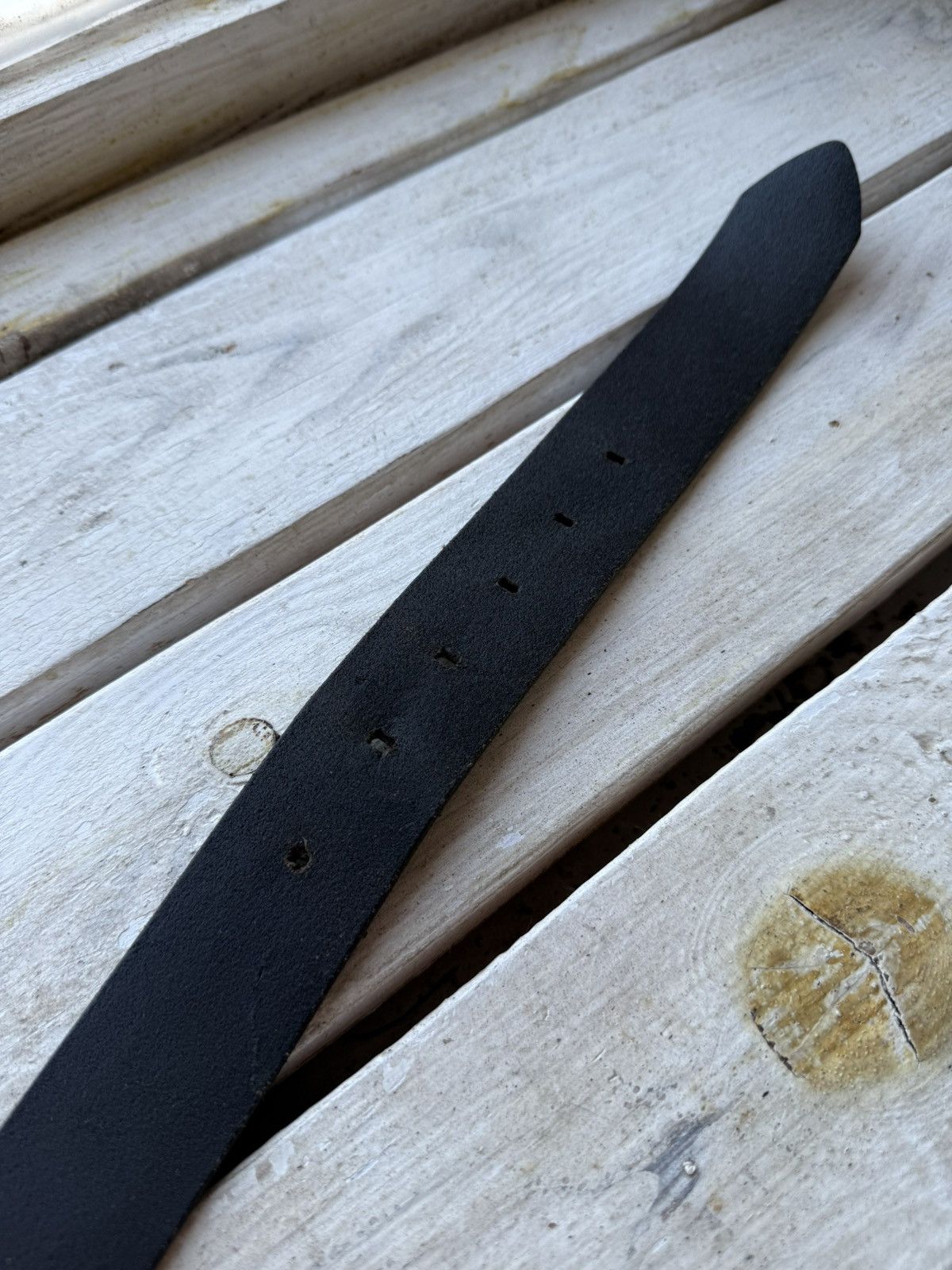 Diesel × Vintage Vintage DIESEL COWBOY metal logo Leather Belt Avant Garde Size ONE SIZE - 6 Thumbnail
