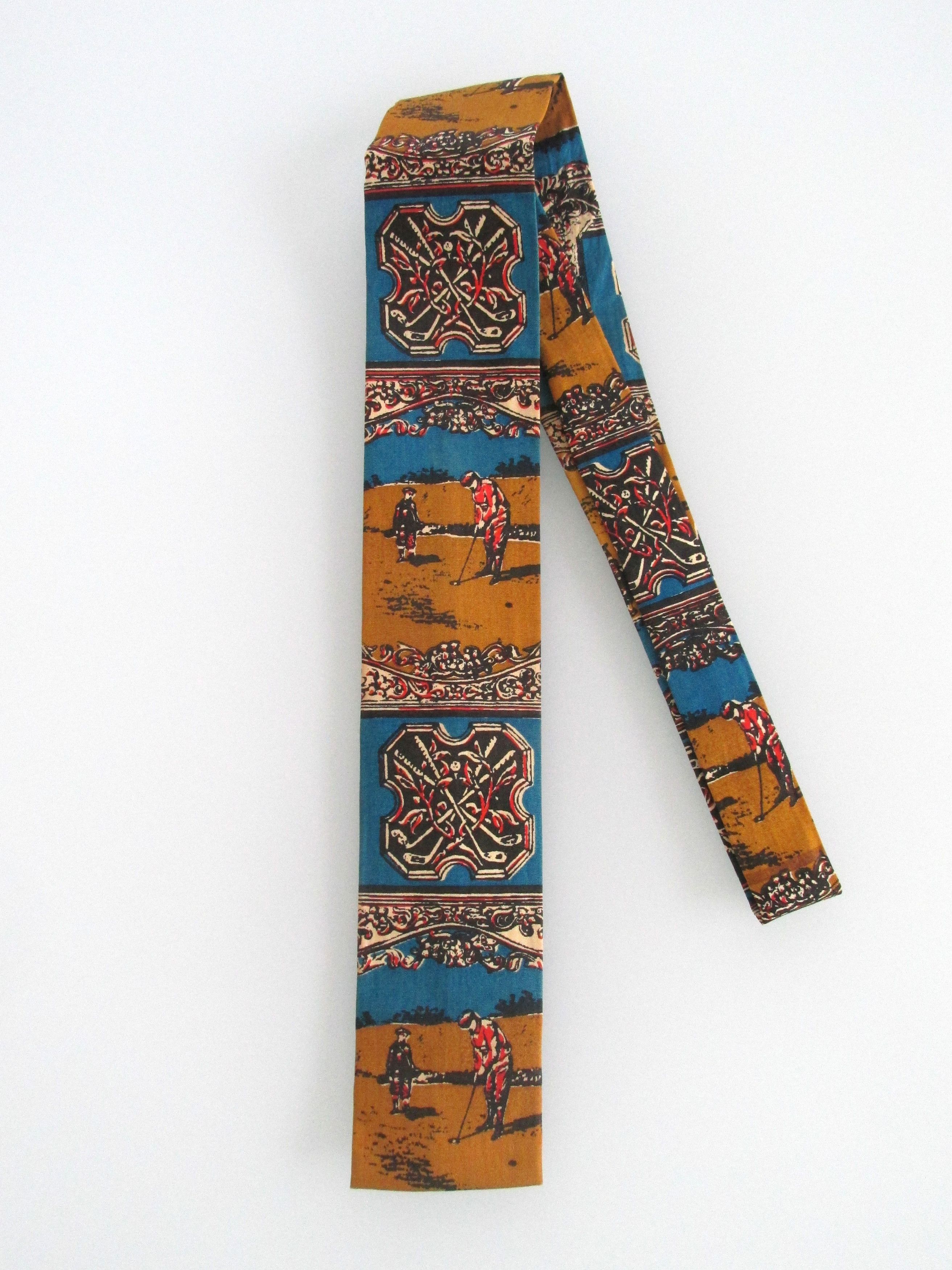Vintage Rooster Vintage Men's Flat/Square End Cotton Tie Size ONE SIZE - 1 Thumbnail