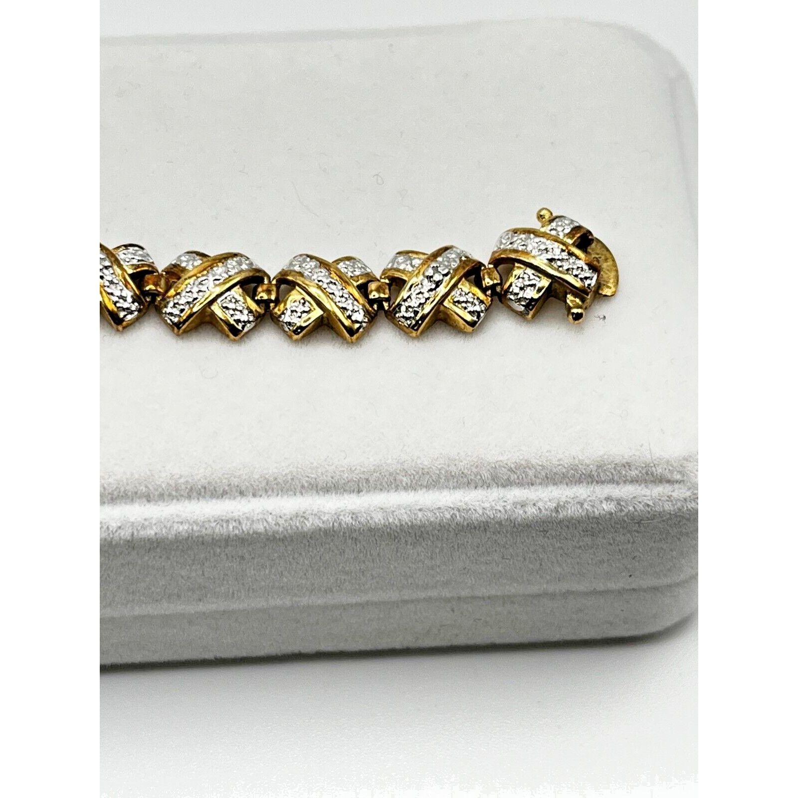 The Unbranded Brand Vintage Gold Plated Sterling Silver 925 Bracelet 8″ and 18G Size ONE SIZE - 2 Thumbnail