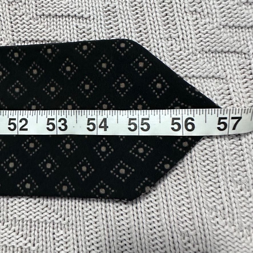 Giorgio Armani Vintage Giorgio Armani black gold diamond geometric silk tie Size ONE SIZE - 4 Thumbnail