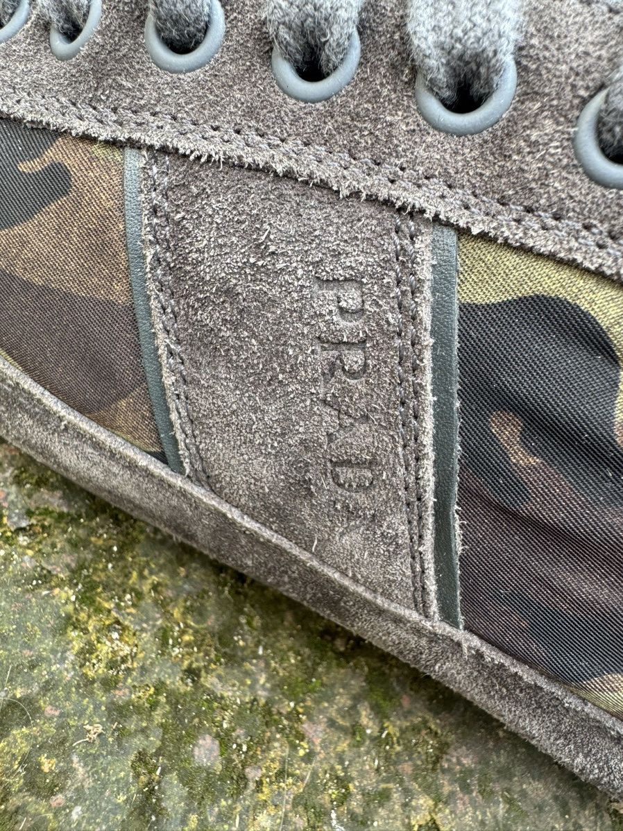 Prada Authentic 💫Prada💫 (4E2854) Trainers Grey Camouflage suede… Size US 8.5 / EU 41-42 - 7 Thumbnail