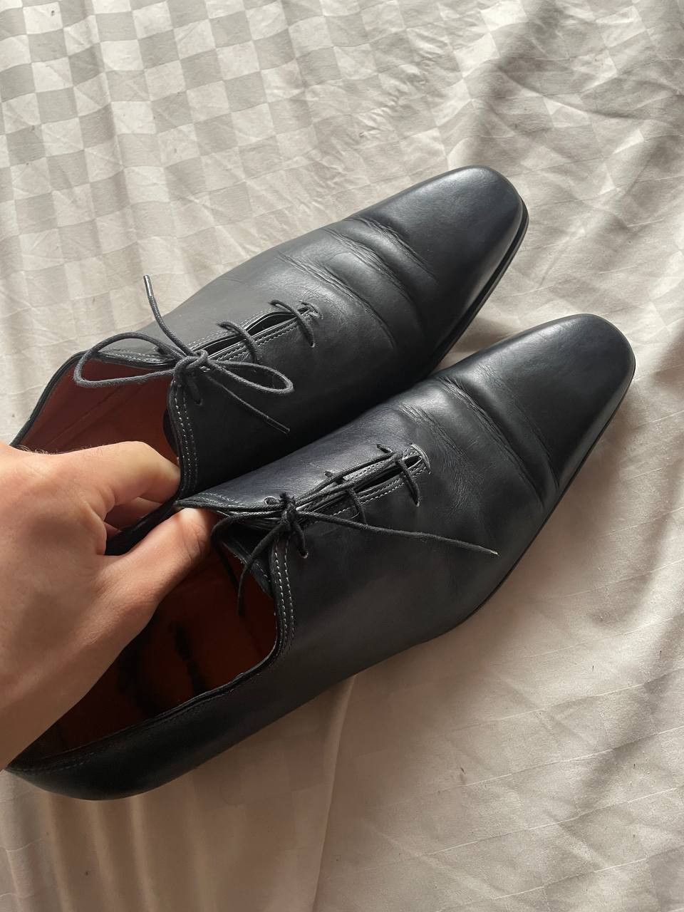 Santoni Santoni Derby Leather Dress Shoes Size US 11.5 / EU 44-45 - 7 Thumbnail