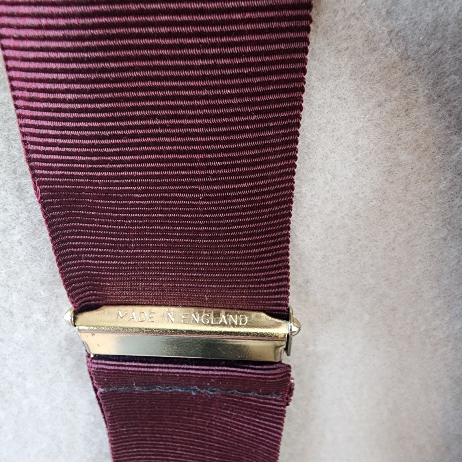 Other Men's Suspenders Maroon Back Leather Button-On Style Size ONE SIZE - 5 Thumbnail