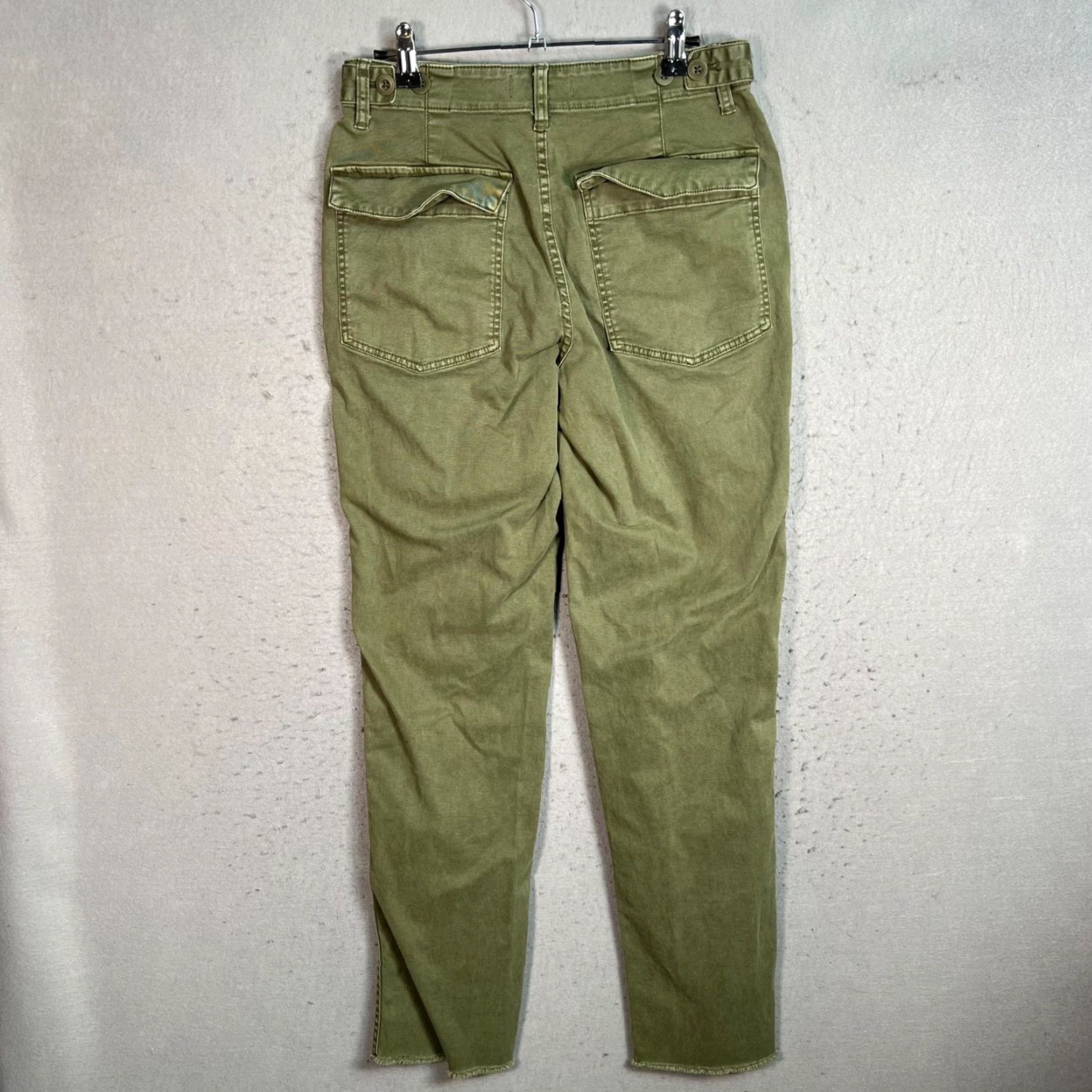 Madewell Madewell Womens Pants Green Cotton Blend Slim Straight Chino 26 Tall Adult Womens Inseam 31 High Rise Pockets Casual Size 26" / US 2 / IT 38 - 2 Thumbnail