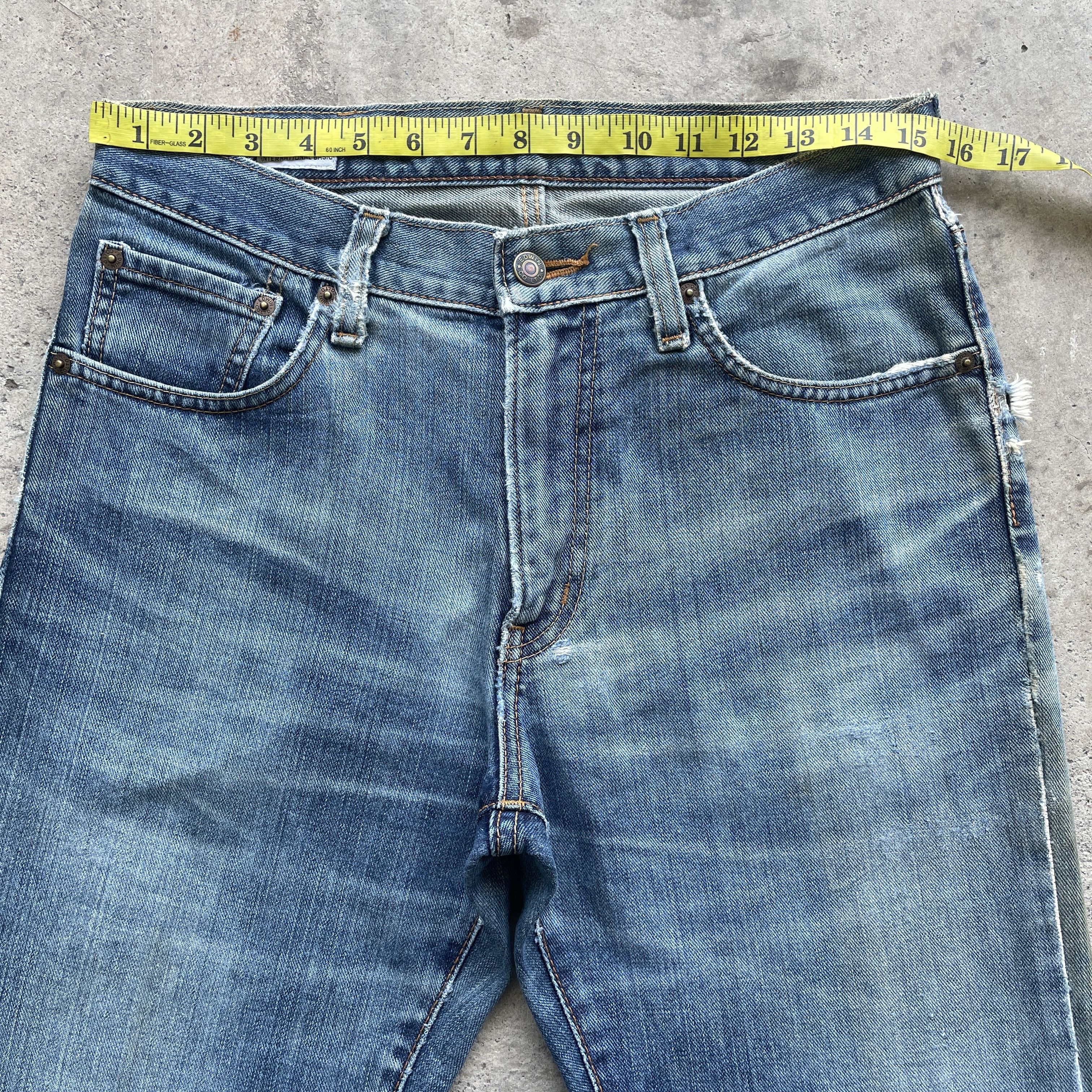 Japanese Brand VINTAGE JAPAN EDWIN 402 DENIM FADED JEANS PANTS W31x33 Size US 31 - 5 Thumbnail
