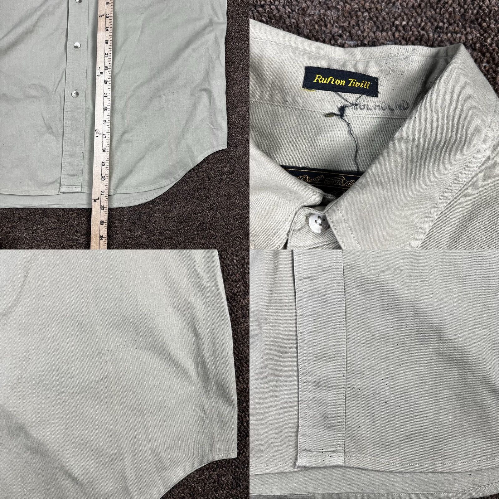 Eddie Bauer VINTAGE Eddie Bauer Shirt Rufton Twill Button Up Mens Large Cotton Tan Hiking 90s Retro Outdoors Mens Size US L / EU 52-54 / 3 - 8 Thumbnail