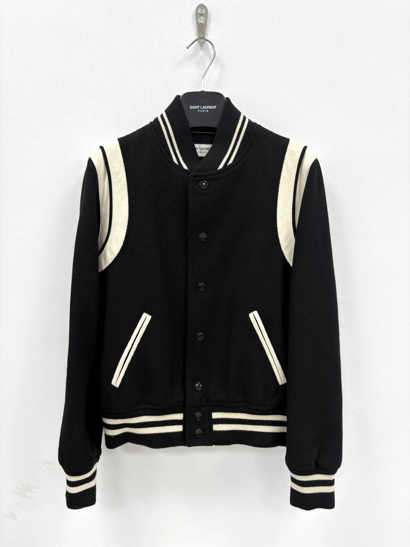 Saint Laurent Paris Saint Laurent SS22 Teddy Baseball Jacket Size S / US 4 / IT 40 - 1 Thumbnail