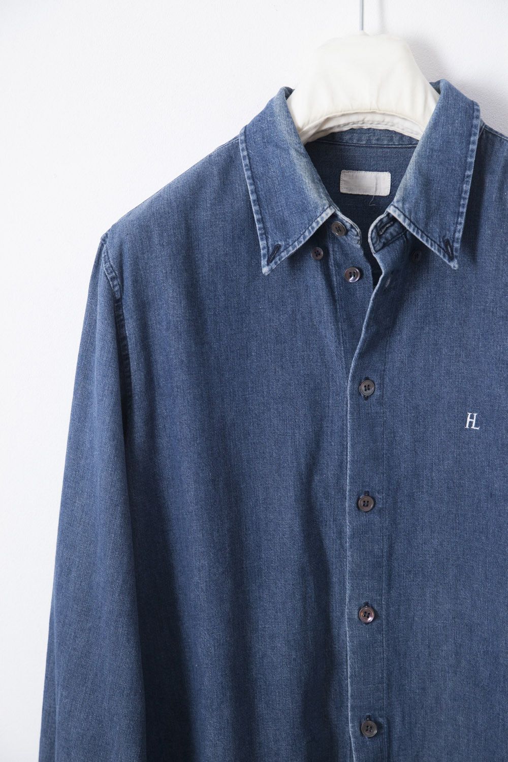 Helmut Lang 1998 embroidered HL denim shirt Size US M / EU 48-50 / 2 - 2 Thumbnail