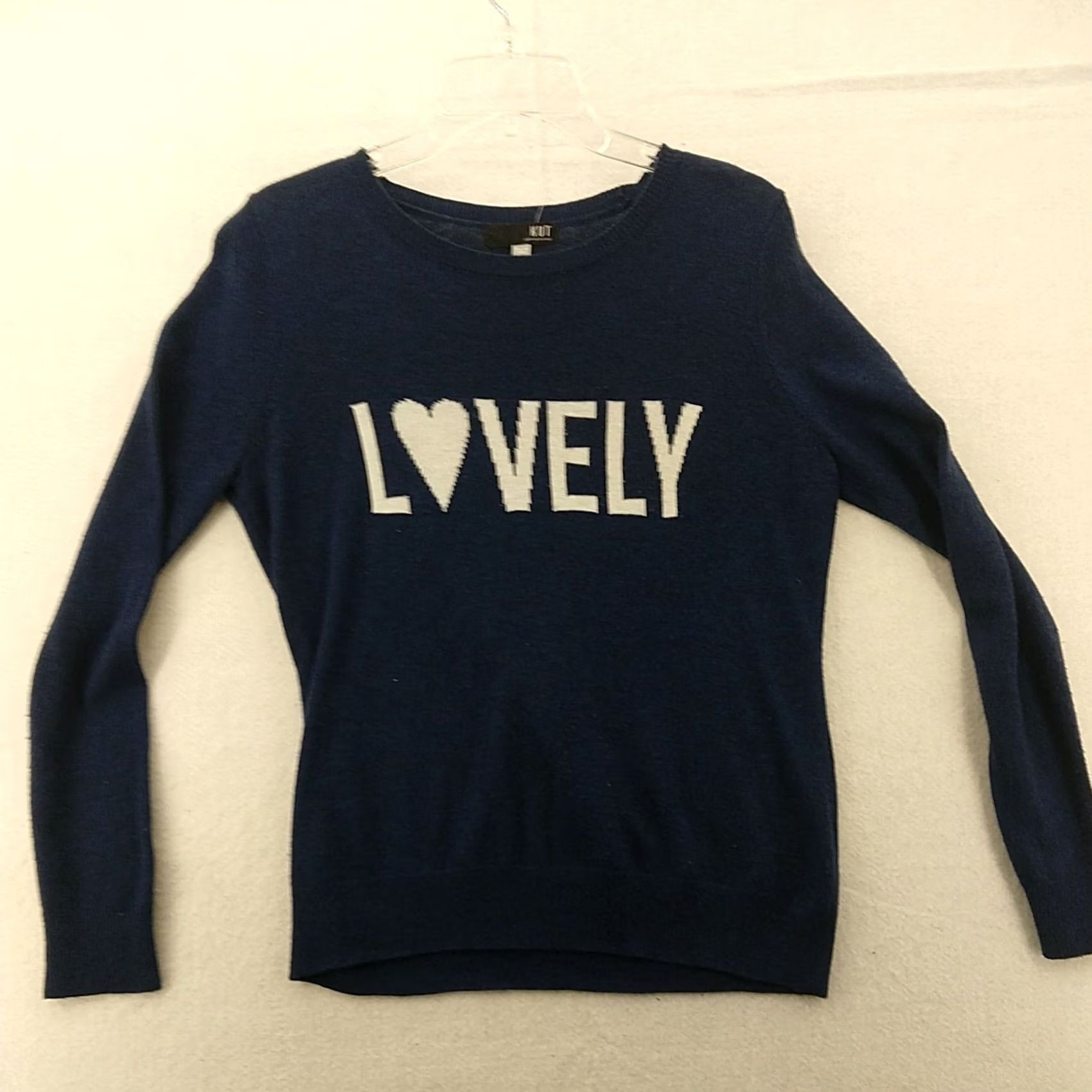 Vintage KUT from the Kloth Sweater Shirt M Blue Textured Knit Slim Raglan Long Sleeve Pullover Modern Bohemian Mens Womens Size M / US 6-8 / IT 42-44 - 2 Thumbnail