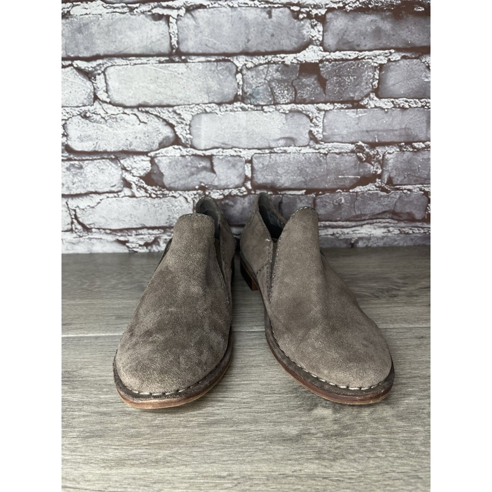 Clarks Clarks Somerset Gray Suede Leather Loafers Ankle Booties Wom Size US 9 / IT 39 - 11 Thumbnail