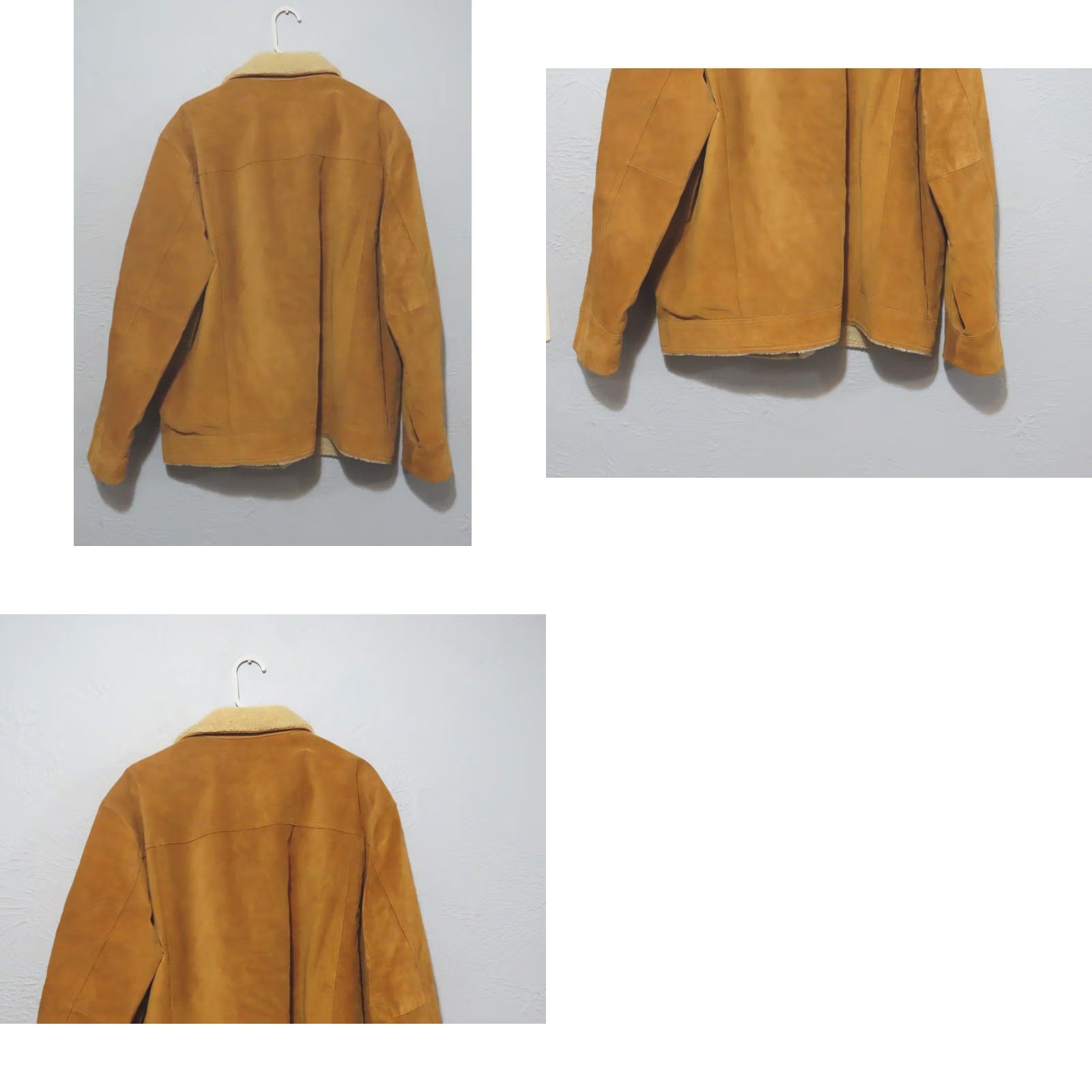 Roundtree & Yorke Roundtree & Yorke Outfitters Men's XL Suede Sherpa Lined Coat Leather Jacket Brown Snaps Pockets Mid-Length Size US XL / EU 56 / 4 - 8 Thumbnail