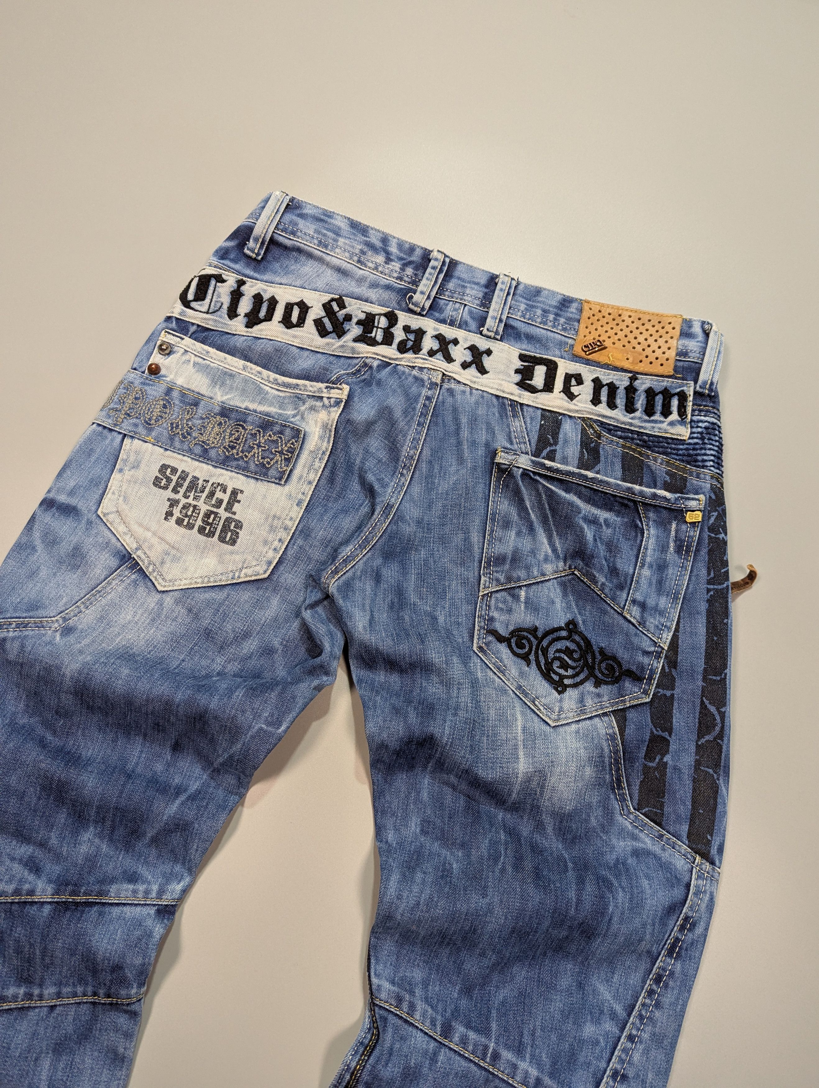 Japanese Brand CIPO BAXX Vintage Rapper Distressed Blue Y2K Jeans Men's Size US 29 - 10 Thumbnail