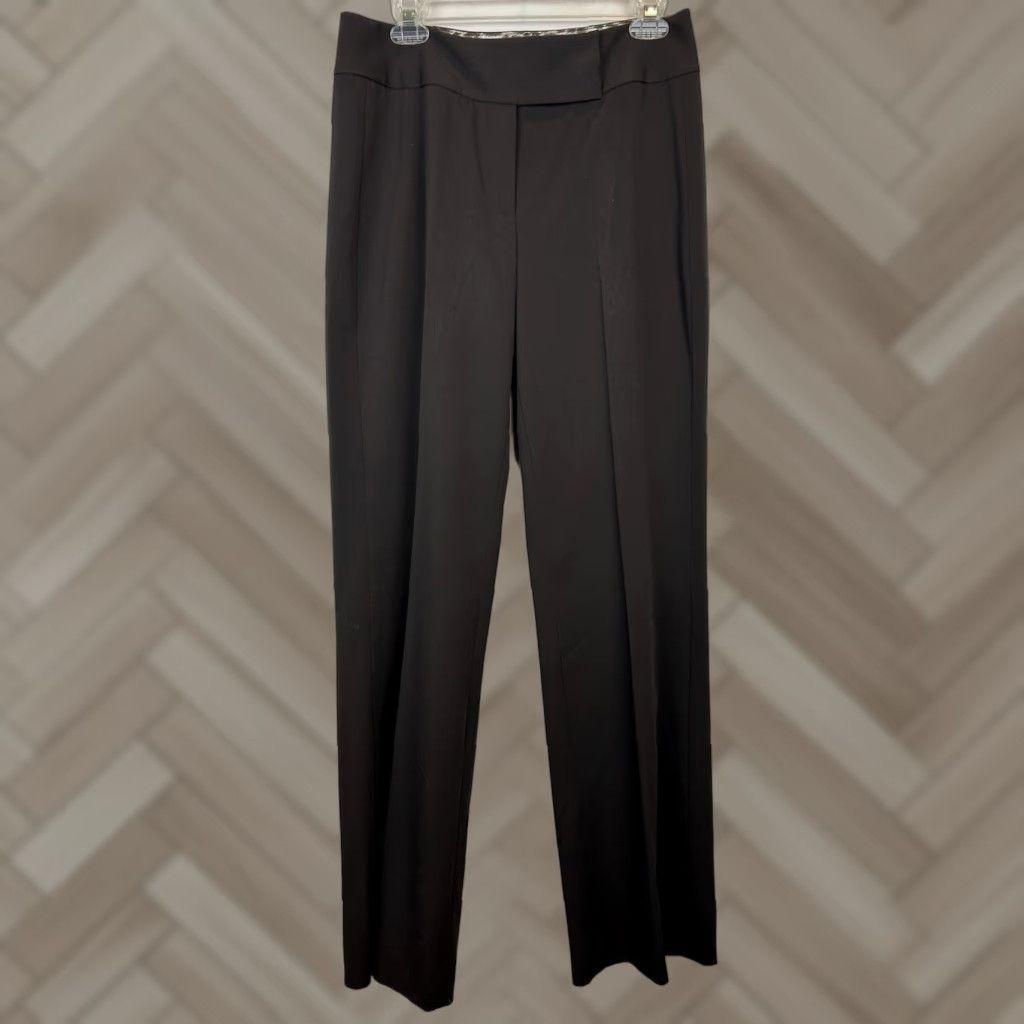 Akris Punto Black Pants Womens 8 Dress Pants Zip Waist 30