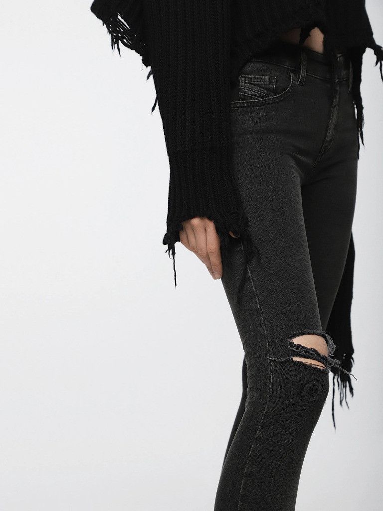 Diesel × Vintage NEW Diesel SLANDY W27 L34 black skinny Tumblr opium w28 L32 Size 27" / US 4 / IT 40 - 3 Thumbnail