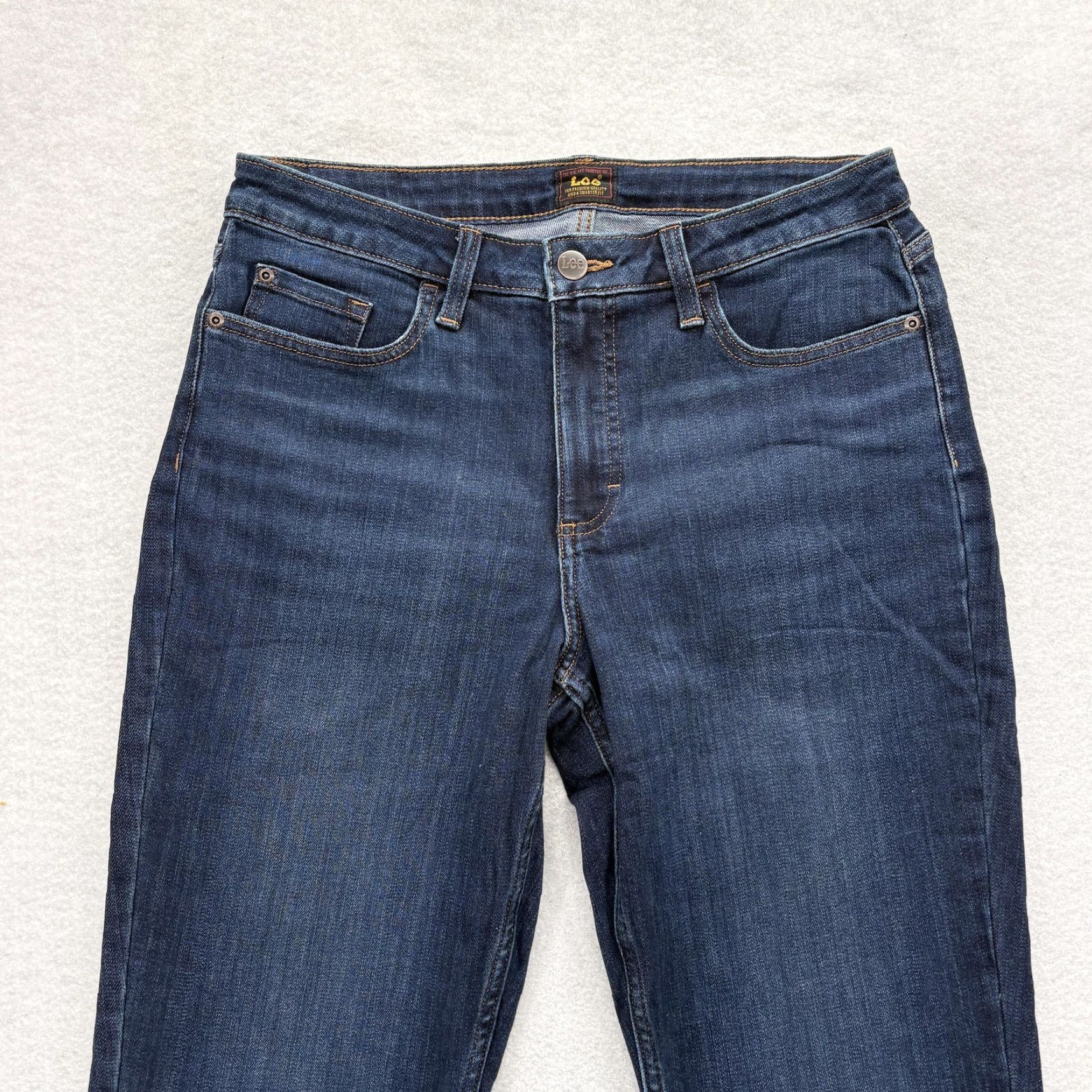 Lee VINTAGE Lee Jeans Womens 10 Tall Straight Denim Blue Mid Rise Stretch NWT Size 32" / US 10 / IT 46 - 3 Thumbnail