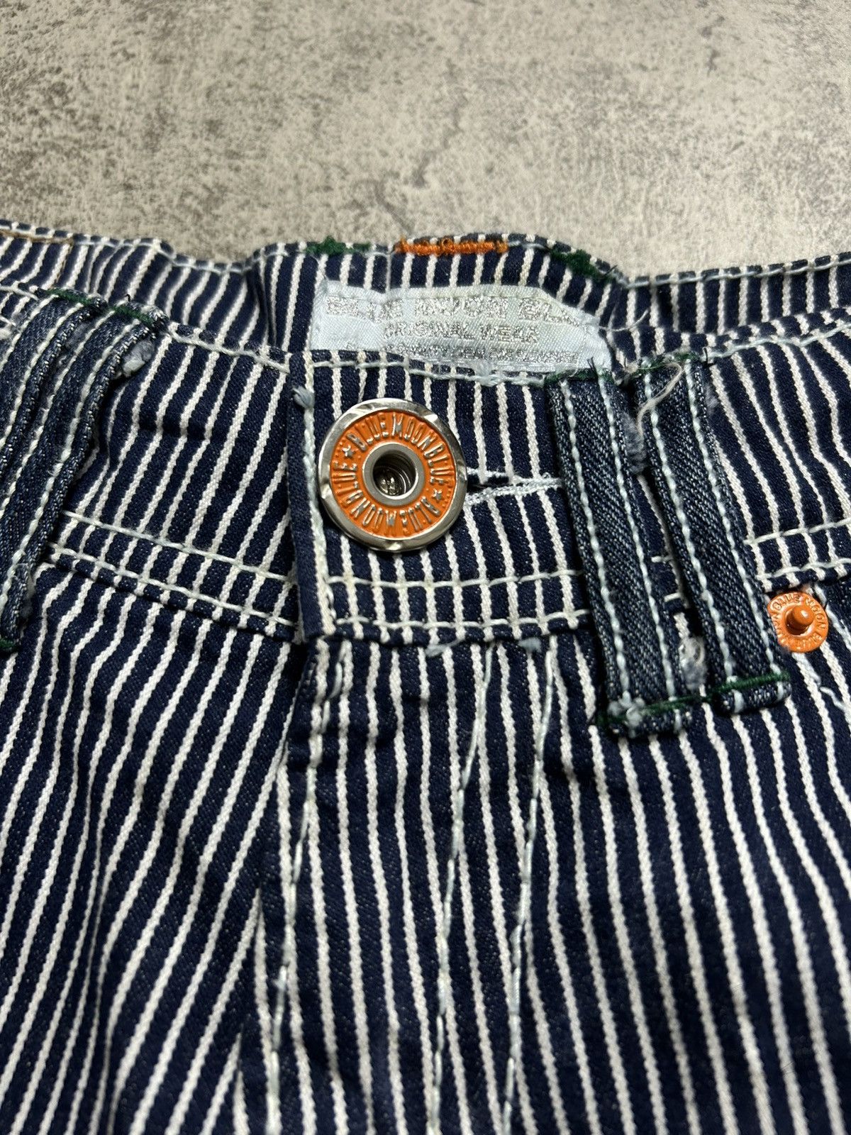 Hysteric Glamour 2000s Blue Moon Blue Hickory Big Logo Short Pants Size US 27 - 5 Thumbnail