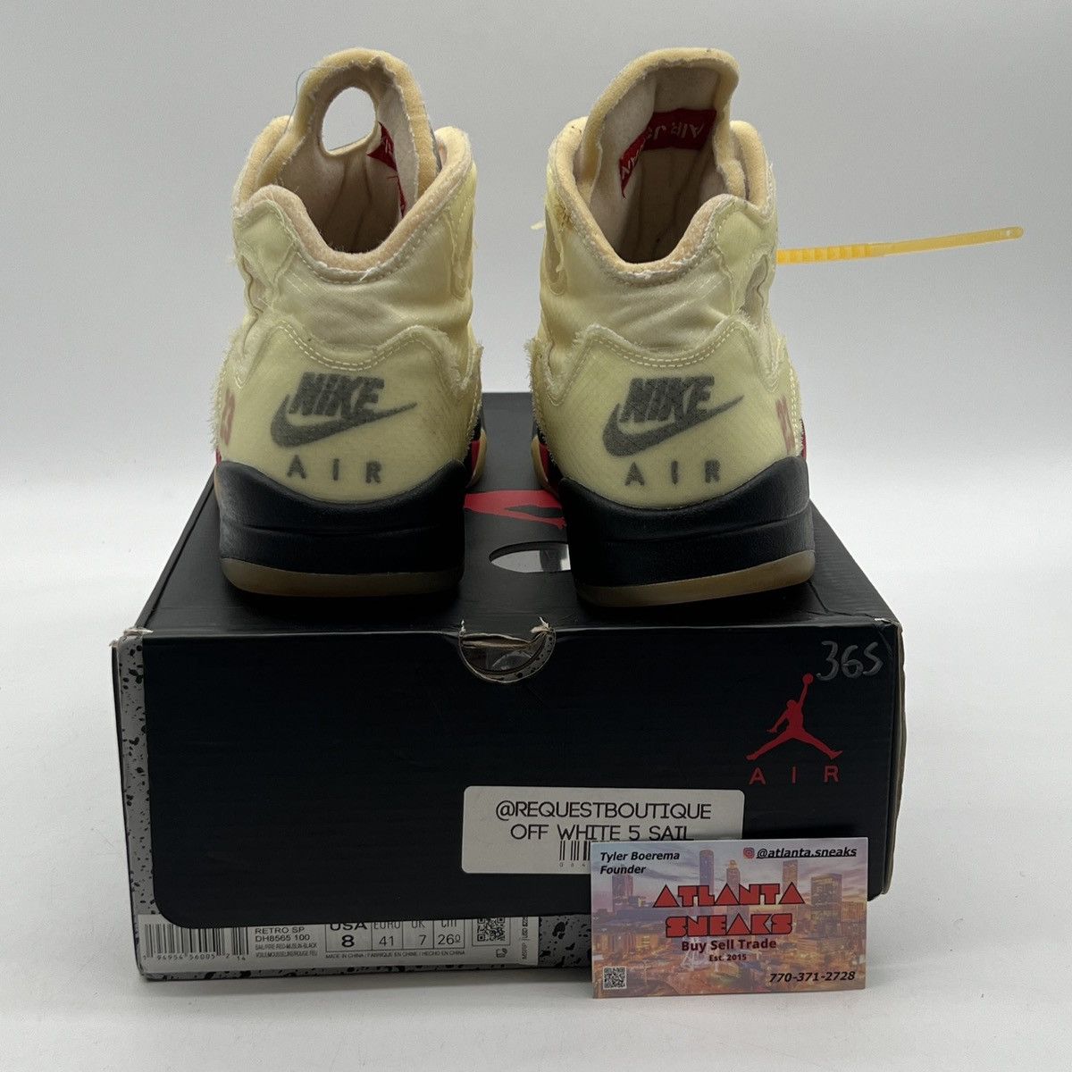 Jordan Brand Off white x air Jordan 5 sail Size US 8 / EU 41 - 3 Thumbnail