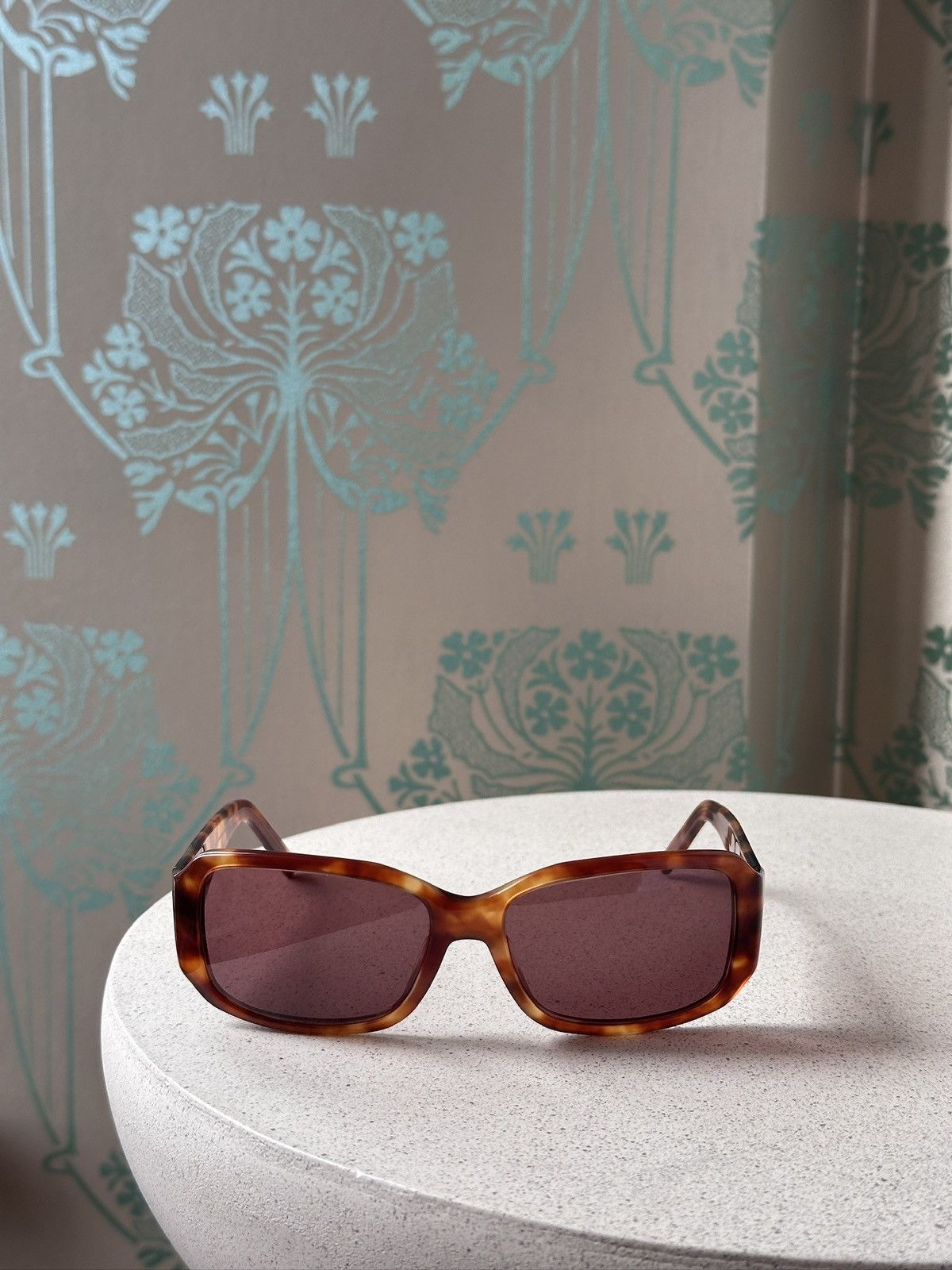 Prada Vintage Prada Logo Brown Square Turtle Sunglasses Spr 14H Size ONE SIZE - 2 Thumbnail