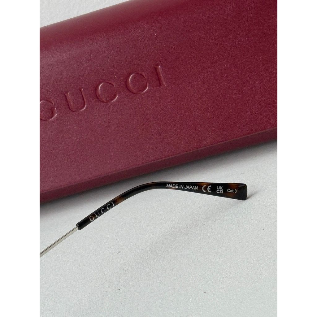 Gucci NEW Gucci GG1980S 003 Silver Oval Sunglasses $545 Size ONE SIZE - 8 Thumbnail