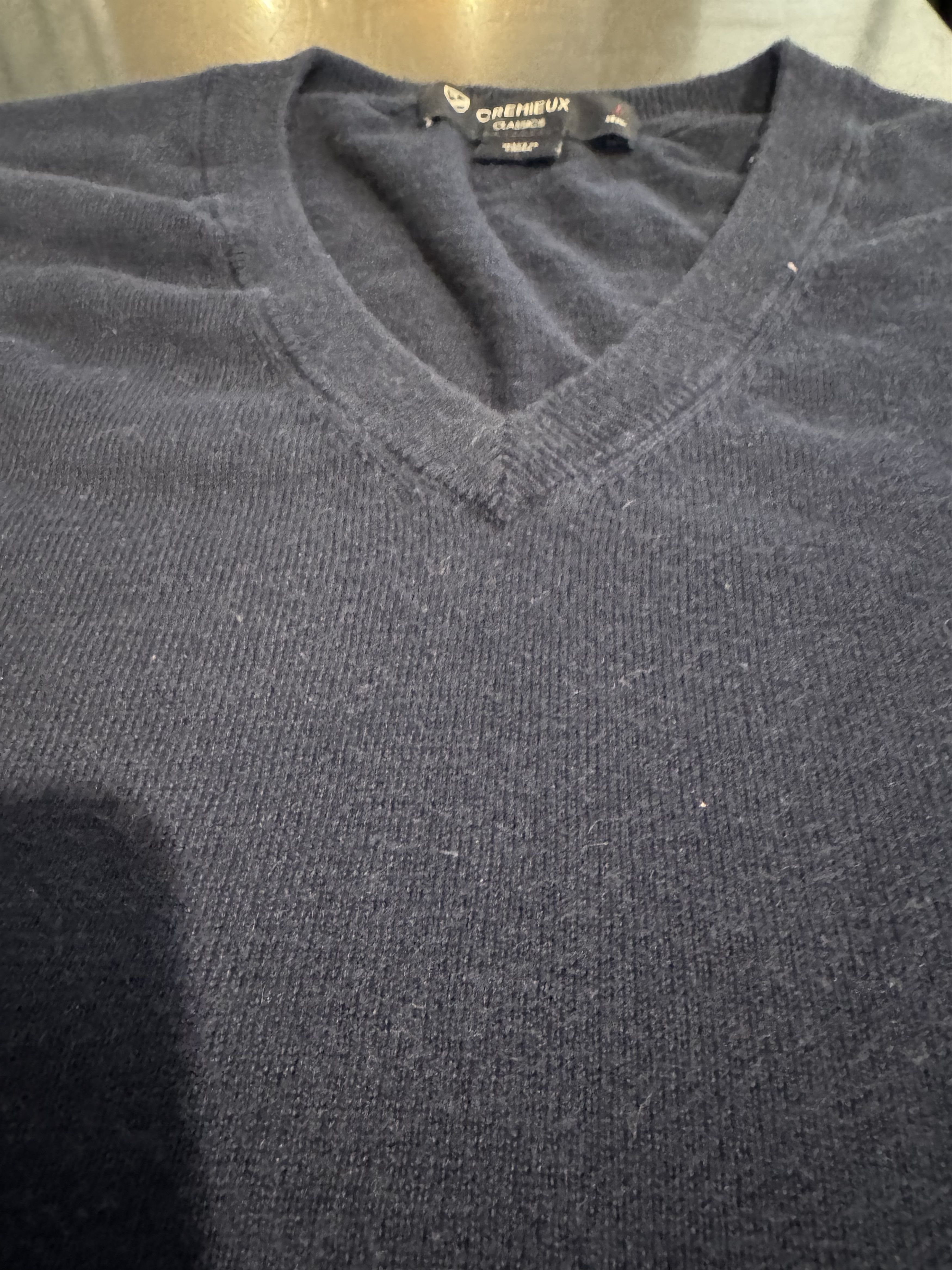 Daniel Cremieux Daniel Cremieus Black Cotton V-Neck Sweater. Large Size US L / EU 52-54 / 3 - 1 Thumbnail