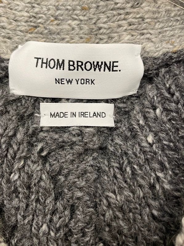 Thom Browne Thom browne Gray color-blocked four-striped wool horsehair Size US S / EU 44-46 / 1 - 5 Thumbnail