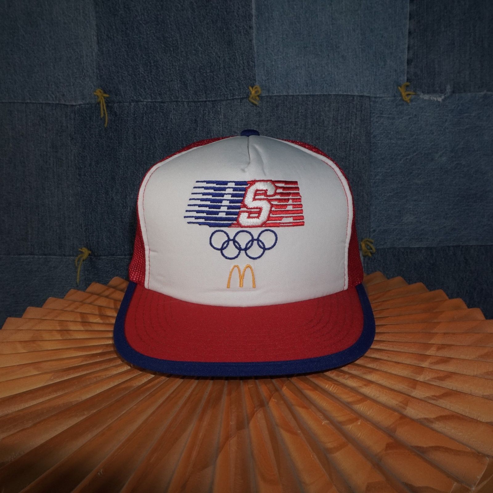 Vintage OFSA - Vintage / Y2K 80's USA Olympic McDonalds Trucker Hat Size ONE SIZE - 1 Thumbnail
