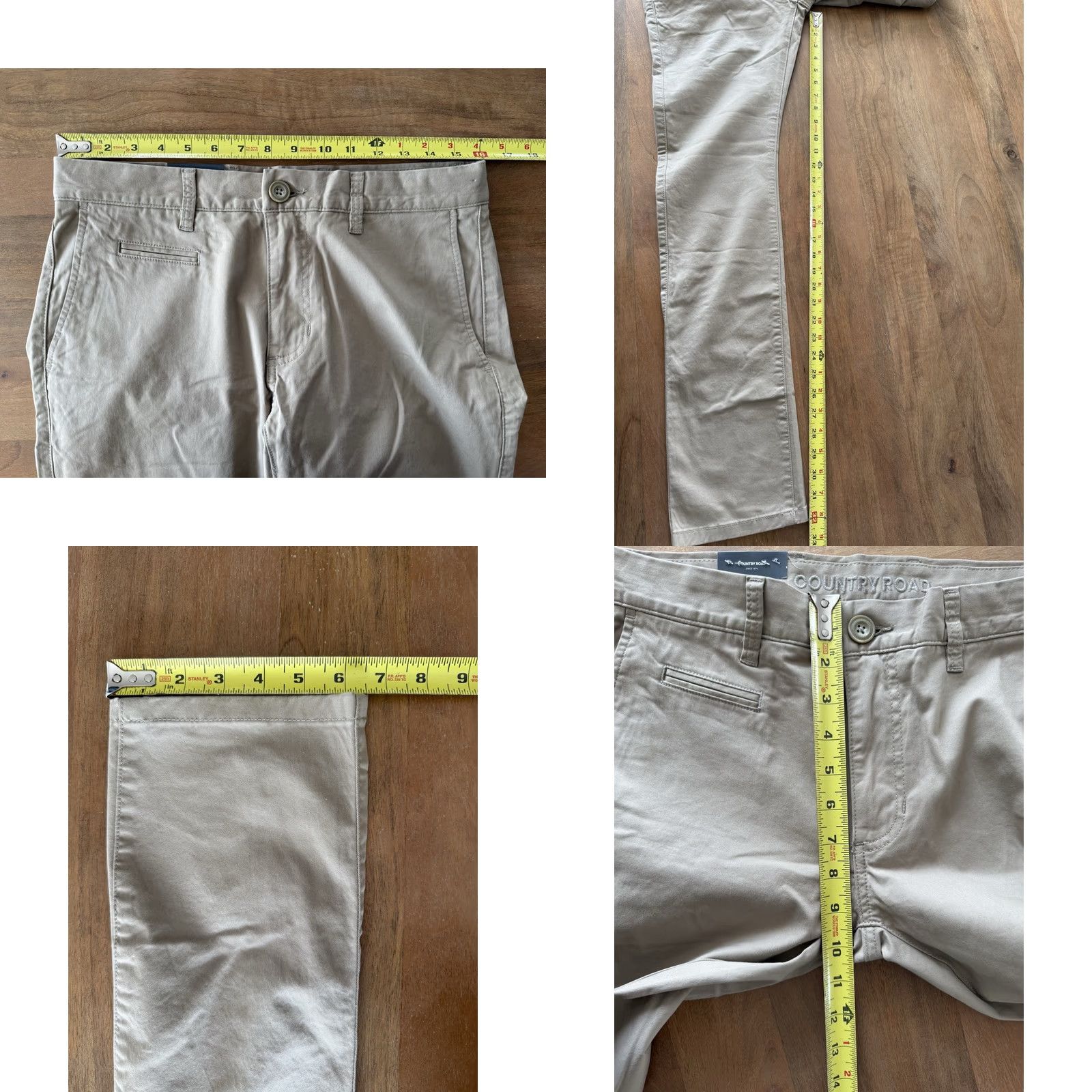 Country Road Country Road Chino Pants Mens 30 Slim Beige 32x32 Flat Front 5-Pocket Office Casual Formal Business Wear Slim Stretch Cotton Elastane Invoice: N/A Size US 30 / EU 46 - 8 Thumbnail