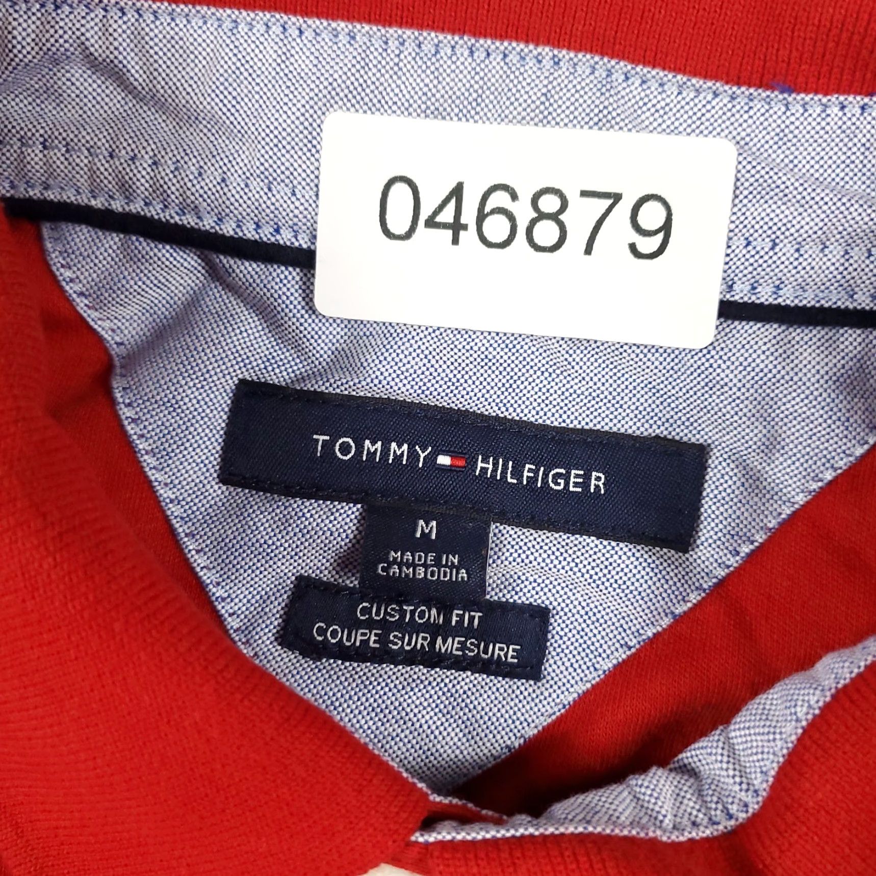 Tommy Hilfiger Tommy Hilfiger Polo Shirt Mens Medium Red Solid Casual Short Sleeve Size US M / EU 48-50 / 2 - 7 Thumbnail
