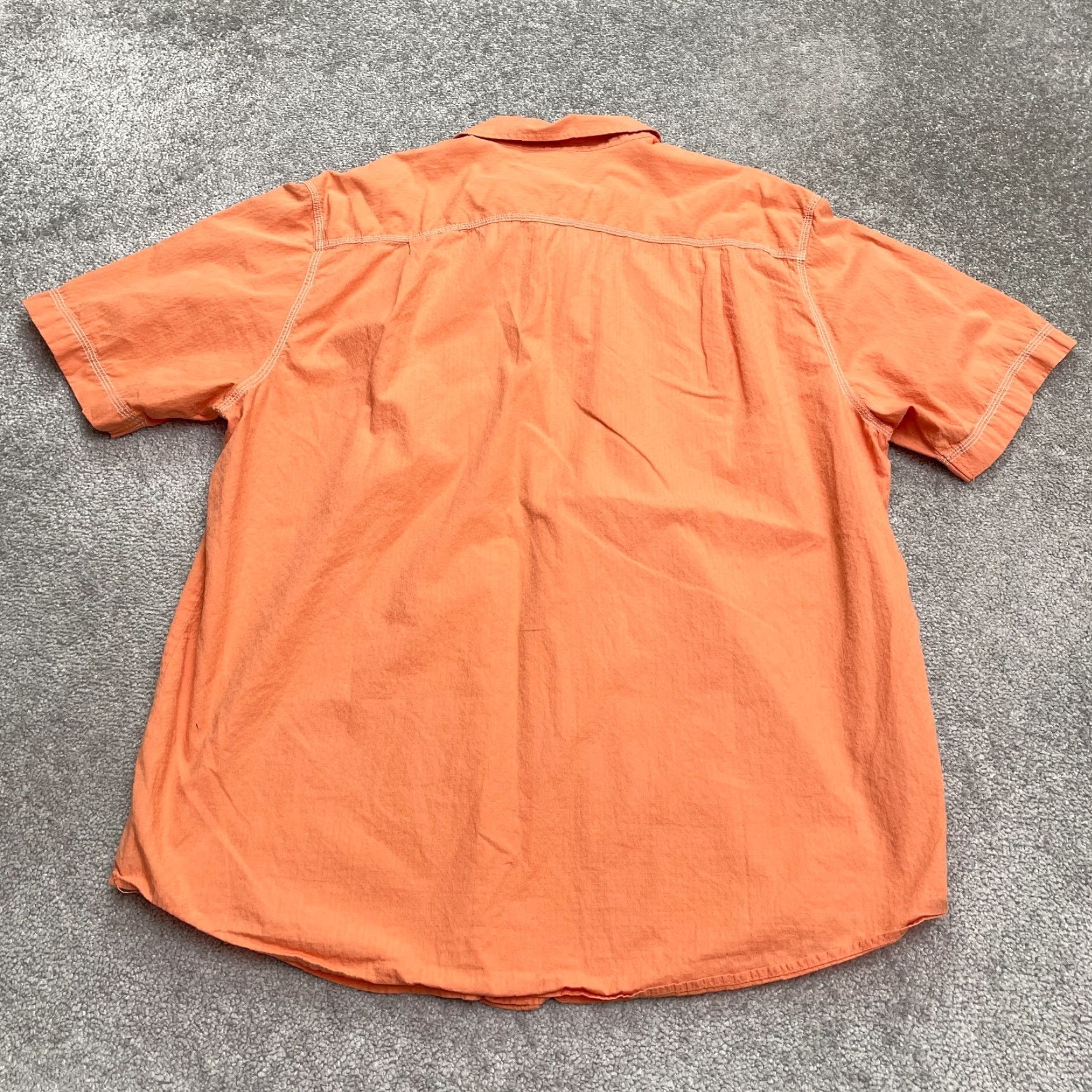 Tommy Bahama Tommy Bahama Shirt XL Orange Button-Down Short Sleeve Relaxed Cotton Beach Casual Mens Size US XL / EU 56 / 4 - 2 Thumbnail