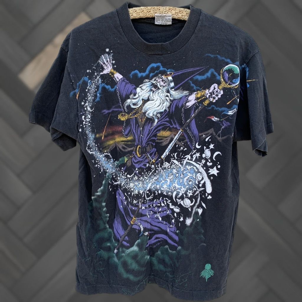 Liquid Blue VINTAGE Liquid Blue T-Shirt Men L Black 90s Graphic Front Back Single Stitch 100% Cotton USA Made Size L Size US L / EU 52-54 / 3 - 1 Thumbnail