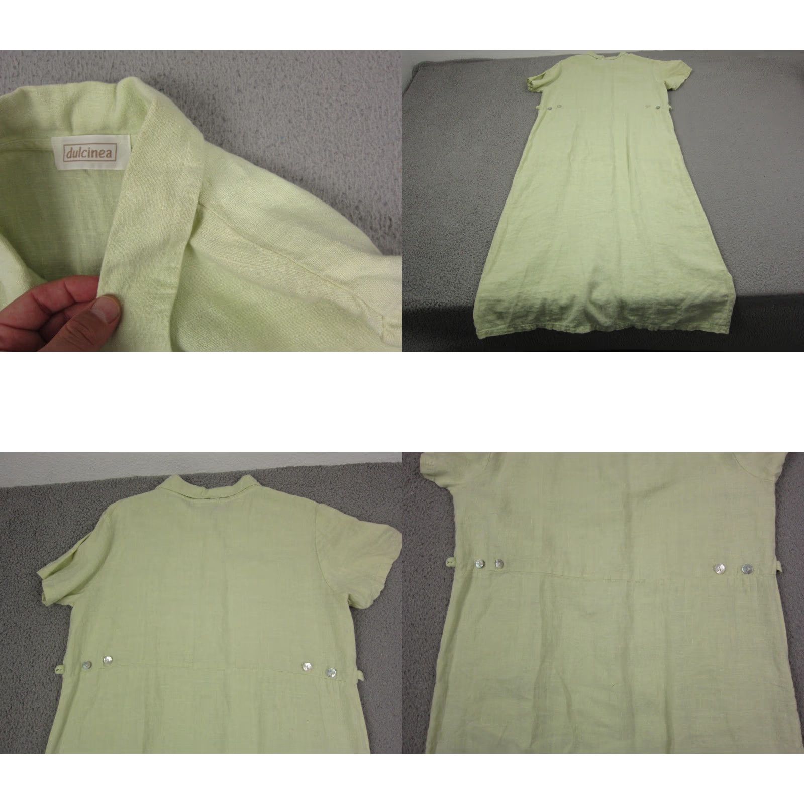 Vintage VINTAGE Dulcinea Dress Womens Sz 1 Green Maxi 100% Linen MOD 80s 90s Made in USA Dress Womens Linen Green Maxi 80s 90s Dulcinea Size 1 Size XS / US 0-2 / IT 36-38 - 8 Thumbnail