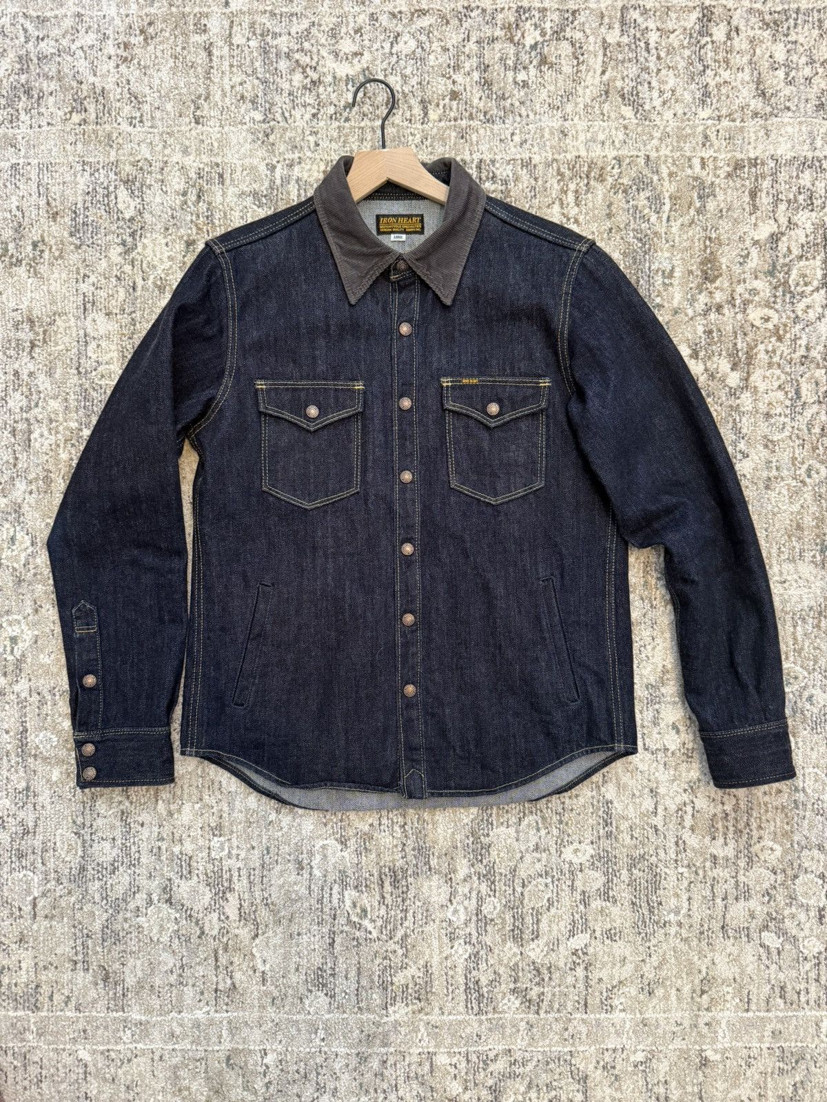 Iron Heart IRON HEART DENIM CPO SHIRT - IHSH-427-IND - 16OZ INDIGO Size US L / EU 52-54 / 3 - 1 Thumbnail