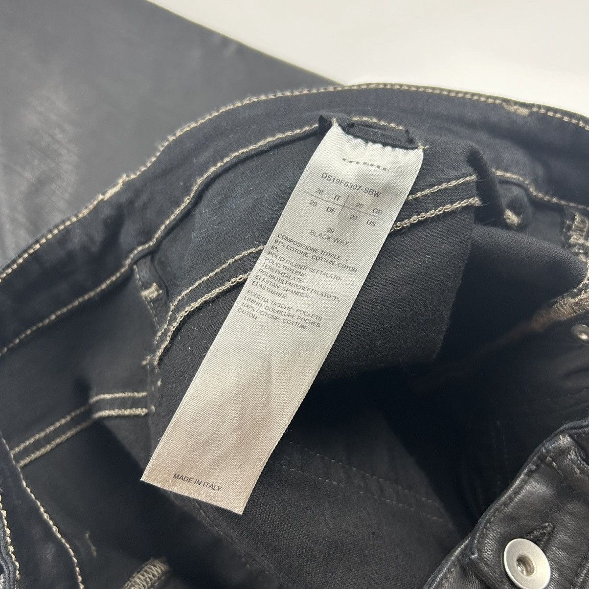 Rick Owens Drkshdw Rick Owens Drkshdw “larry” Waxed Jeans Size US 28 / EU 44 - 6 Thumbnail