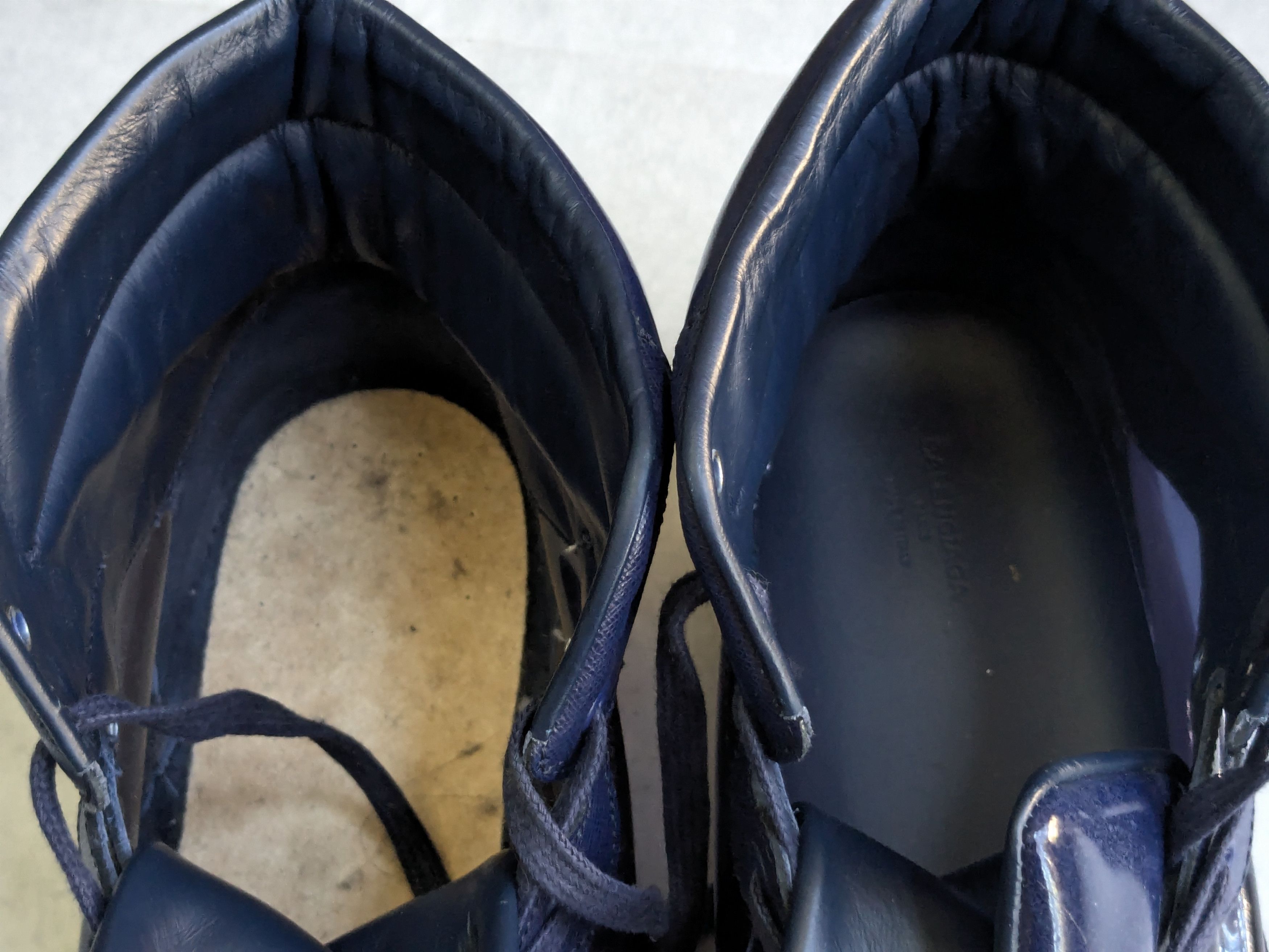 Balenciaga Balenciaga Arena Navy Blue 14 47 Leather High Tops Sneakers Size US 14 / EU 47 - 8 Thumbnail