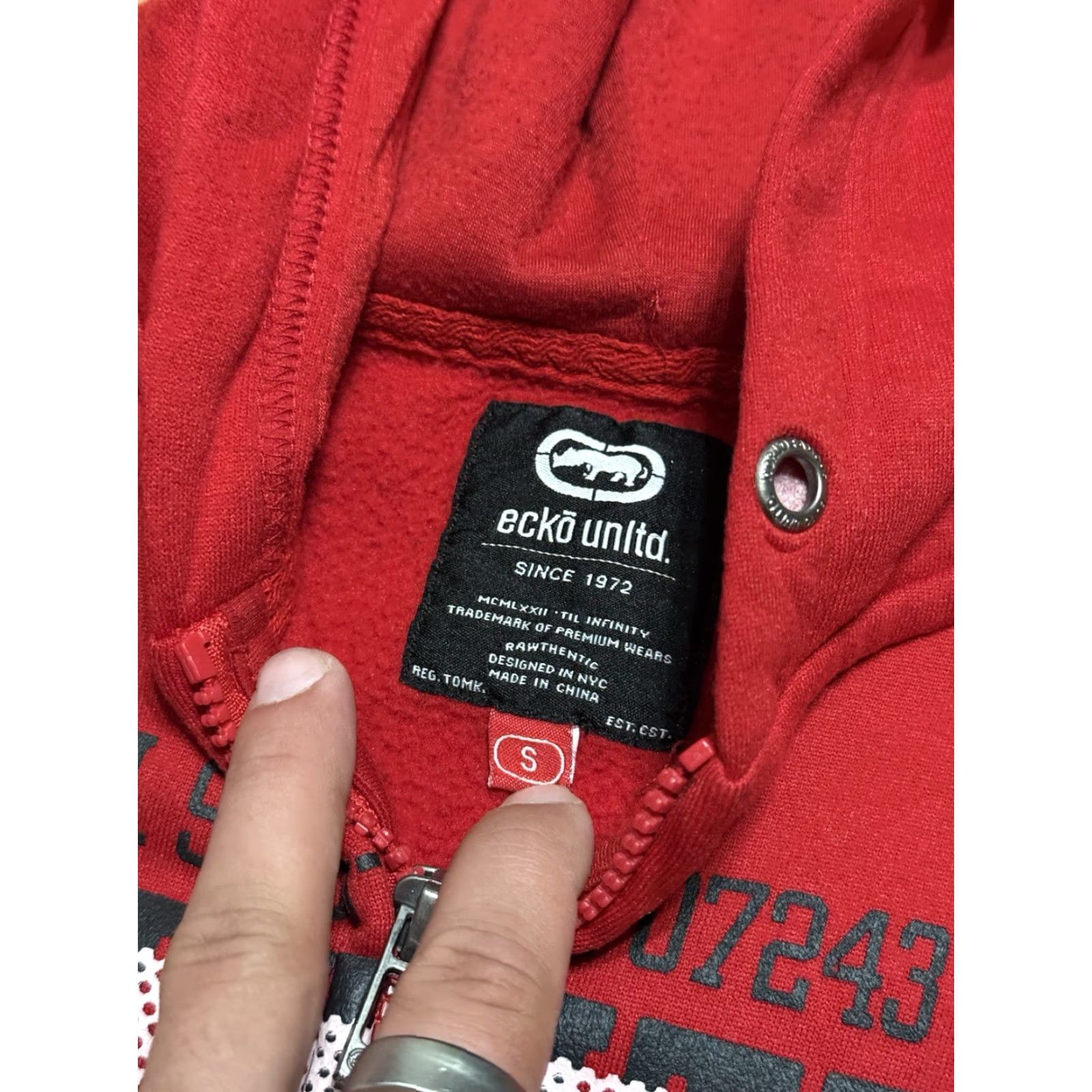 Ecko Unltd. VINTAGE Ecko Unltd Zip Hoodie Mens Small Red Spell Out Skater Hip Hop Grunge Hoodie Mens Red Zip Hoodie Mens Size US S / EU 44-46 / 1 - 3 Thumbnail