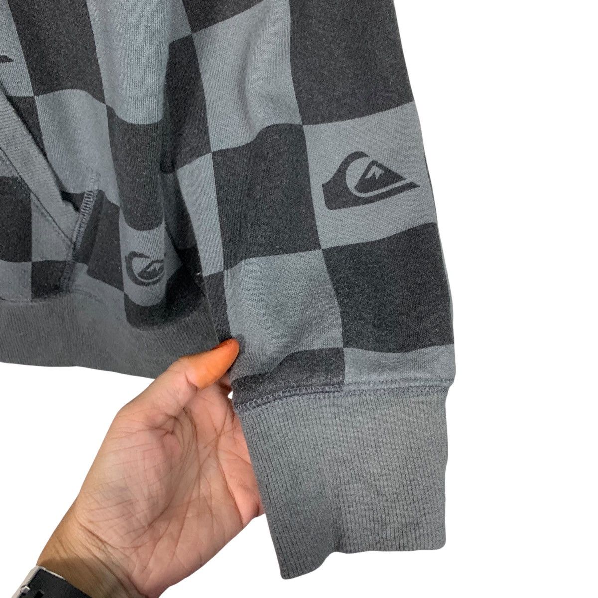 Quiksilver QUIKSILVER Checked Zipper Hoodie Sweatshirt #3619-C165 Size US XL / EU 56 / 4 - 6 Thumbnail