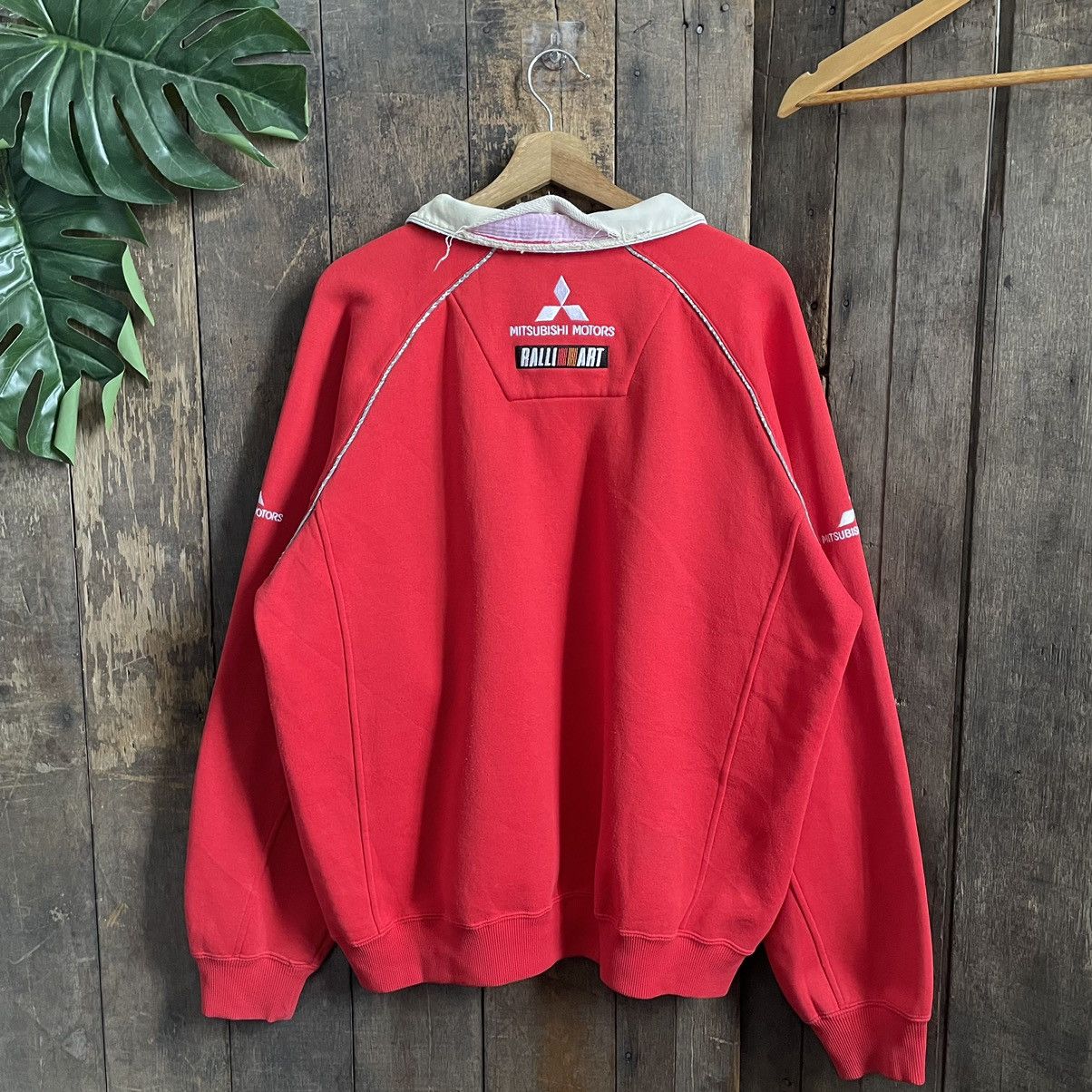 Vintage Vintage Mitsubishi Ralliart Half zipper Sweatshirt Size US XL / EU 56 / 4 - 2 Thumbnail