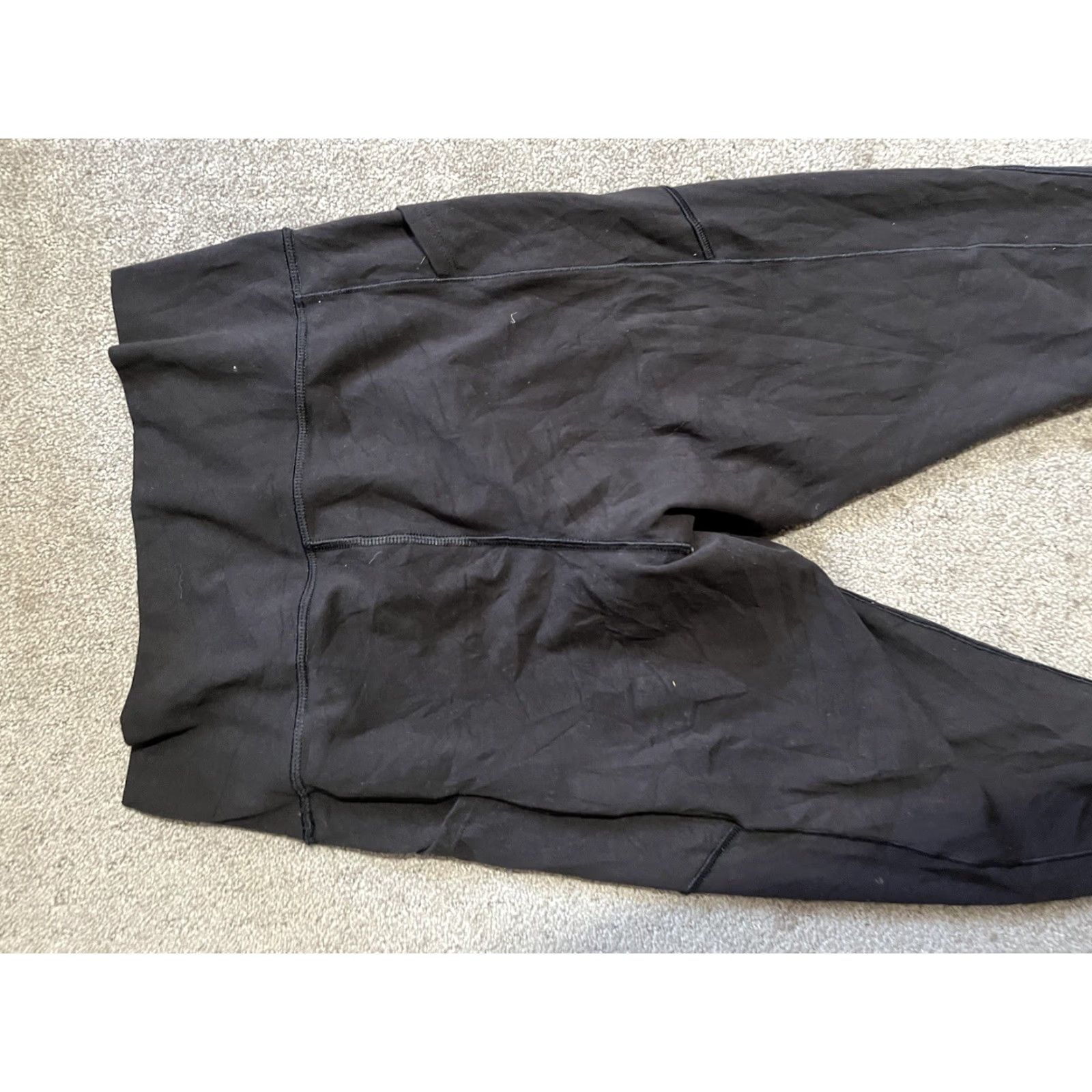 Vintage GapFit PowerMove High Rise Leggings with Pockets Black large Leggings Women's Athletic Slim Ankle Pockets 90s? Size 36" / US 14 / IT 50 - 4 Thumbnail