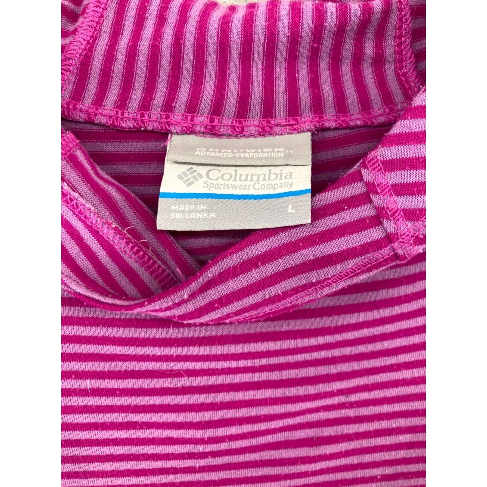 Vintage Columbia Hoodie Womens L Purple Lightweight Striped Outdoors Size L / US 10 / IT 46 - 6 Thumbnail