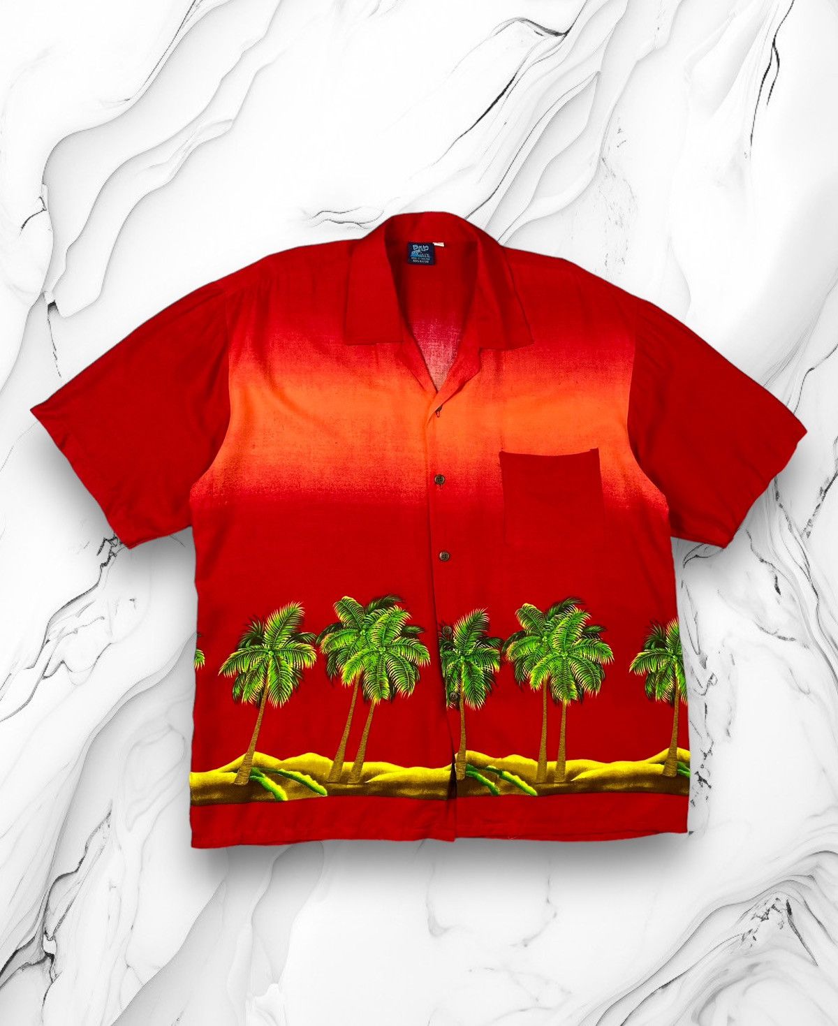 Other Vintage Blue Wave Hawaii Hawaiian Palm Shirt Size XL Size US XL / EU 56 / 4 - 1 Thumbnail