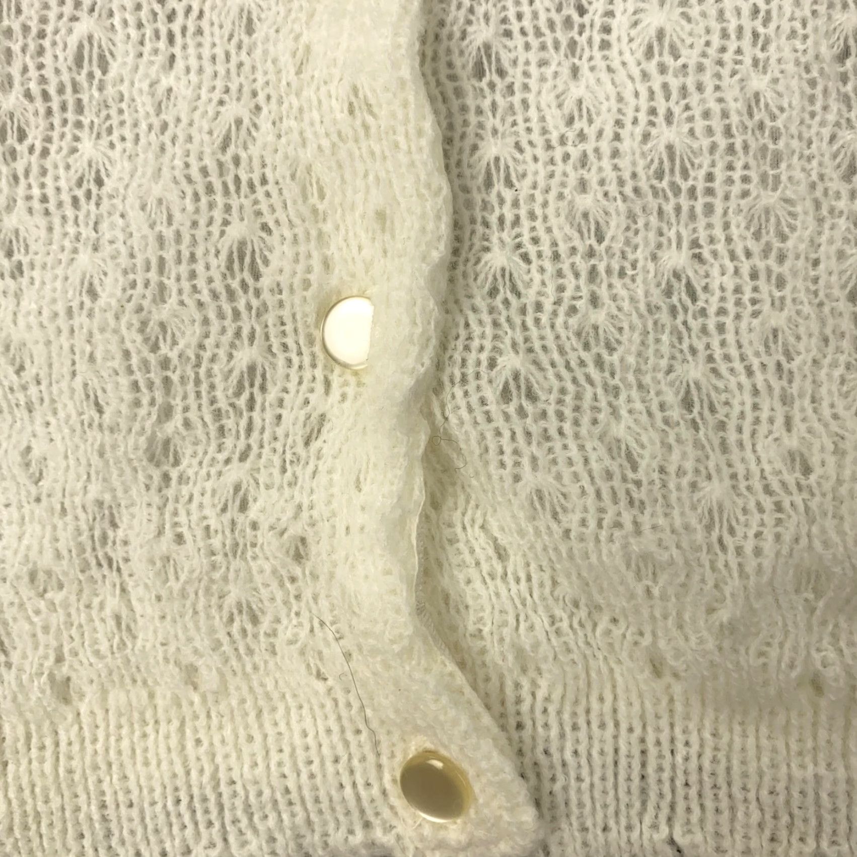 Vintage VINTAGE Acrilan Cardigan Womens Small White Knit Sweater Nylon Lined 60s 70s Size S / US 4 / IT 40 - 3 Thumbnail