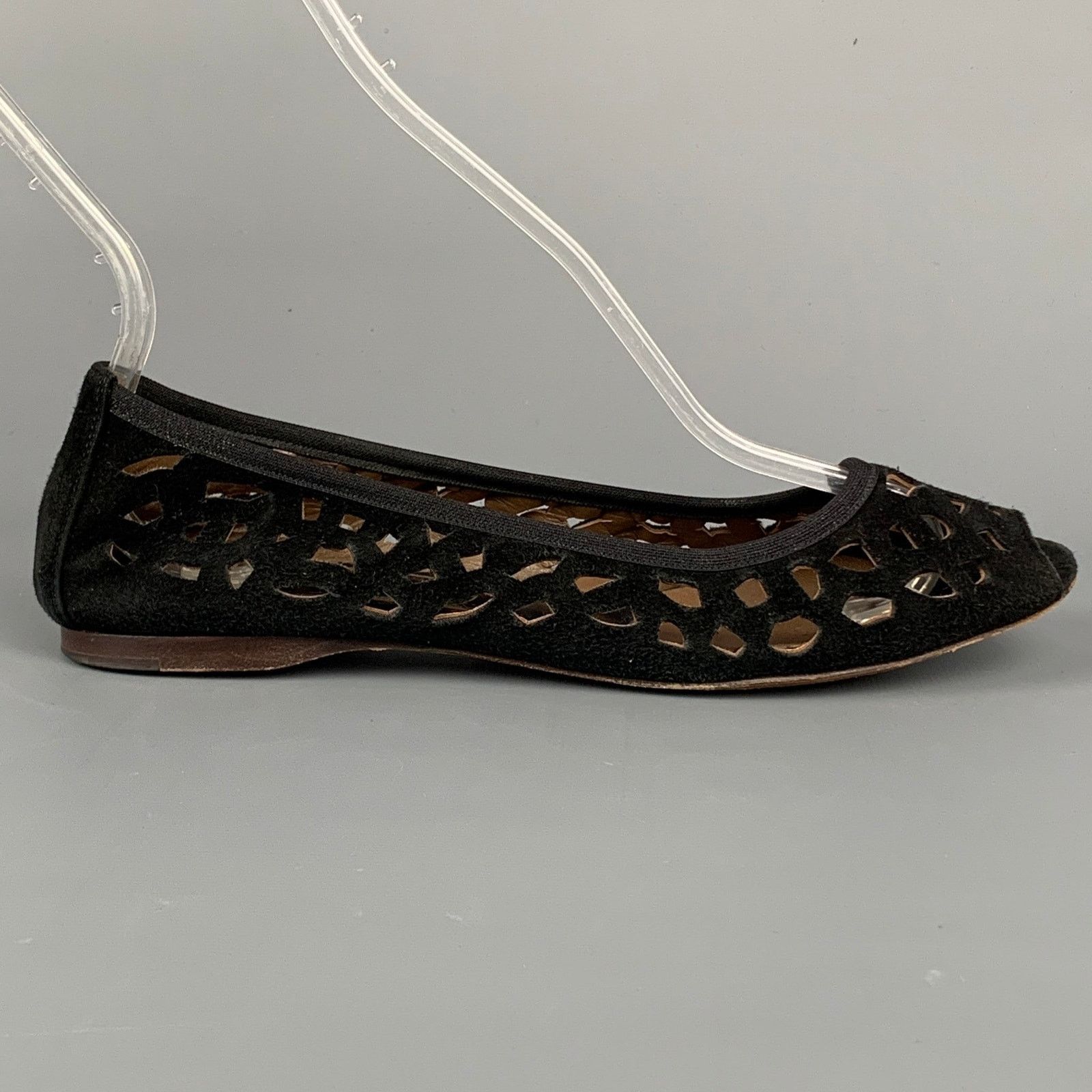 Marni MARNI Size 6 Black Cut Out Suede Flats Size US 6 / IT 36 - 1 Thumbnail