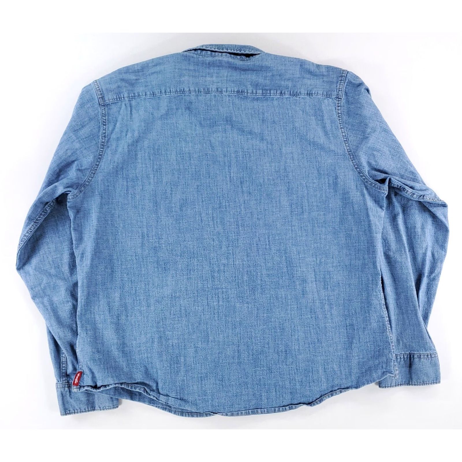 Wrangler Wrangler Denim Pearl Snap Shirt Western Blue Long Sleeve Mens XXL Shirt Size US XXL / EU 58 / 5 - 4 Thumbnail
