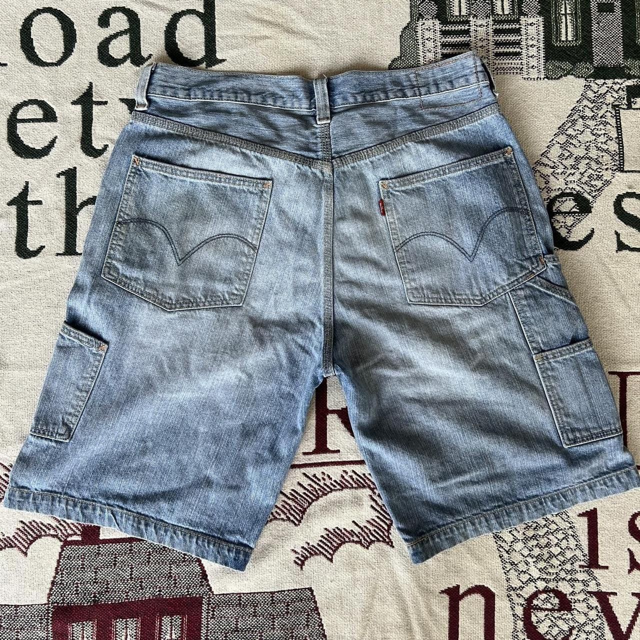 Levi's Crazy Vintage Y2K/2000s Grunge Denim Skater Style Summer Essential Levis Carpenter Jean shorts Jorts! Size US 34 / EU 50 - 4 Thumbnail