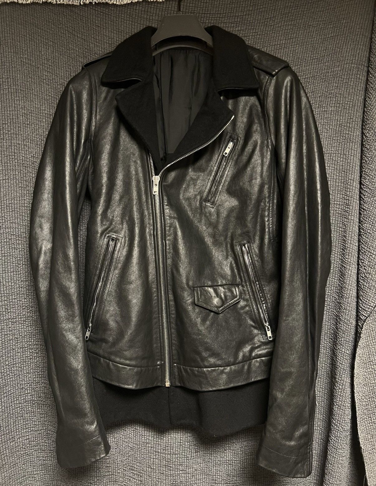 Rick Owens Rick Owens 14FW Mainline Shearling Biker Jacket Size US L / EU 52-54 / 3 - 1 Thumbnail