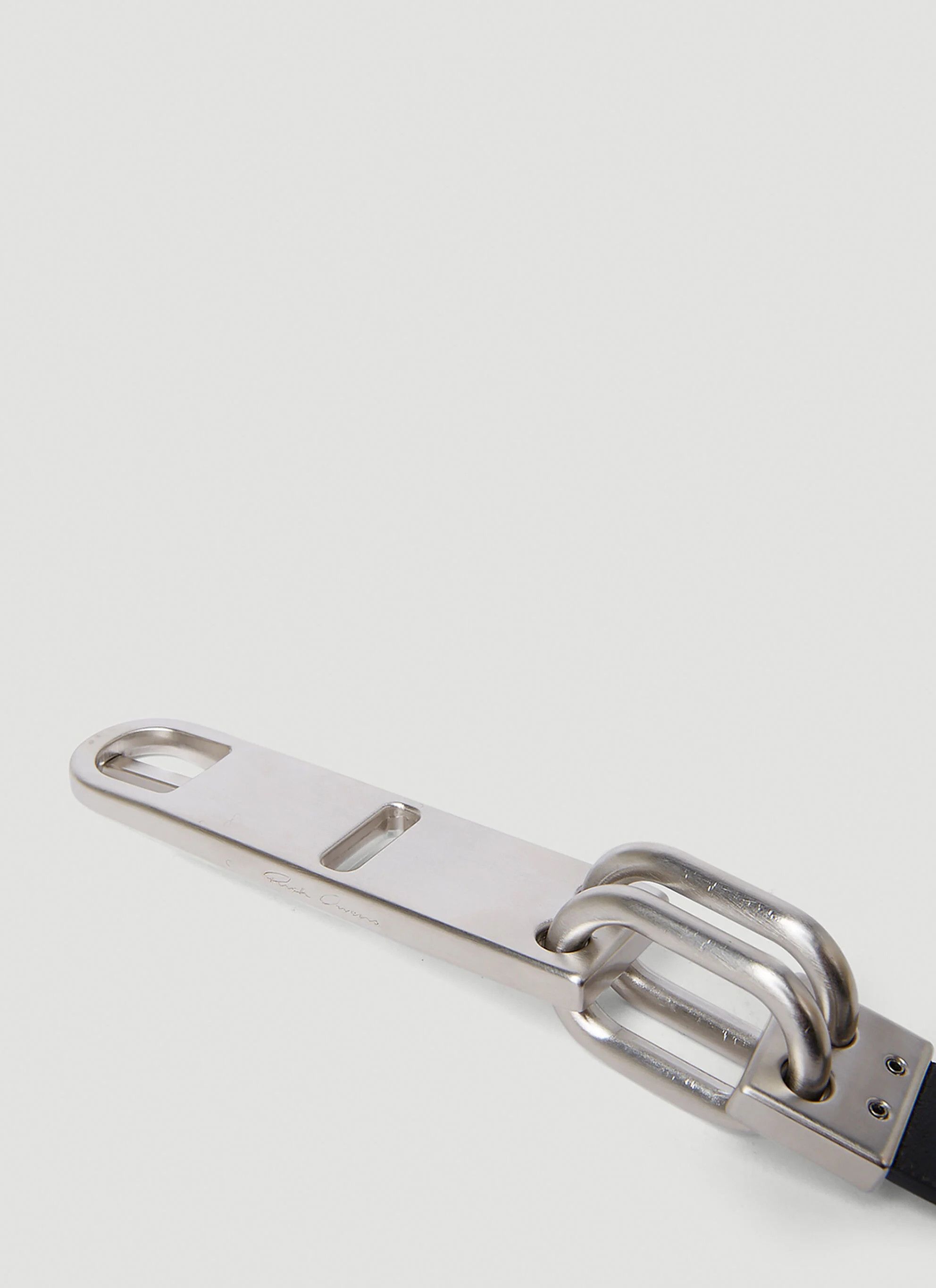 RICK OWENS 22SS FOGACHINE TONGUE BELT IN BLACK SPALLA LUX