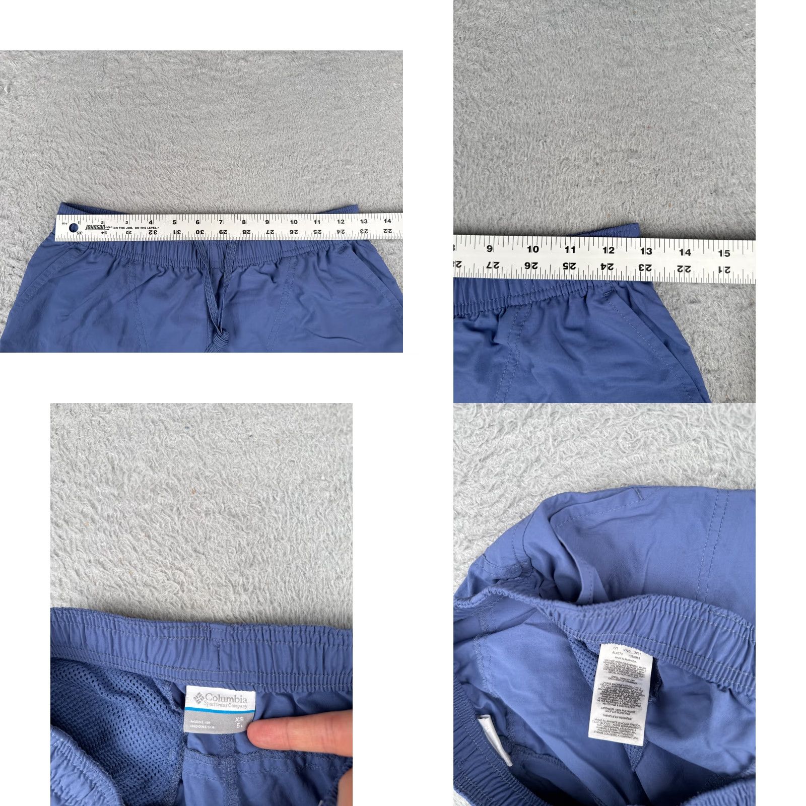 Vintage VINTAGE Columbia Shorts Women XS Blue Cargo Elastic Nylon Activewear Casual Travel Summer Girls Size 26" / US 2 / IT 38 - 8 Thumbnail